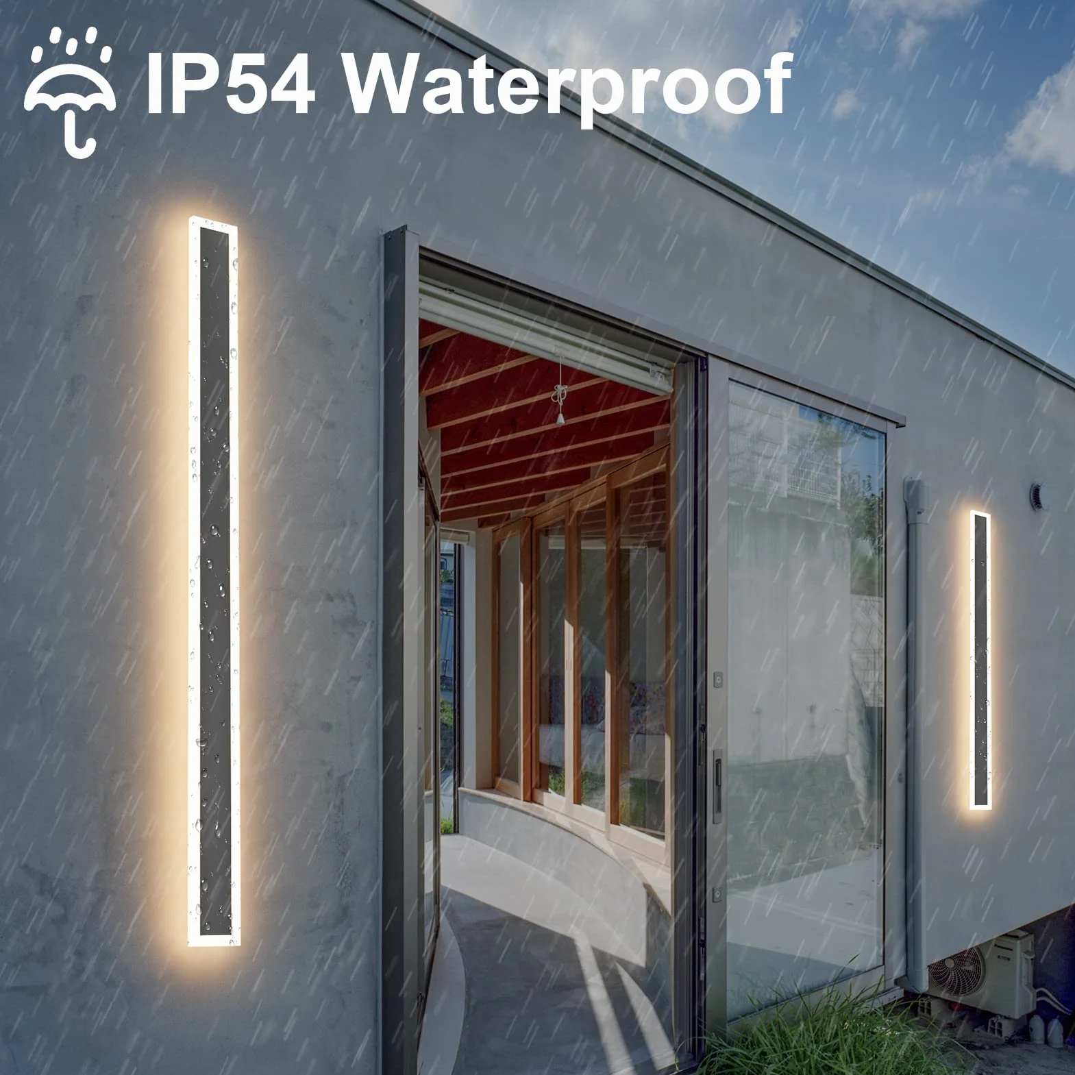 Klighten Lampa ścienna LED IP54 ciemnoszara wodoszczelna żelazna płyta akrylowa oświetlenie ścienne do ogrodu
