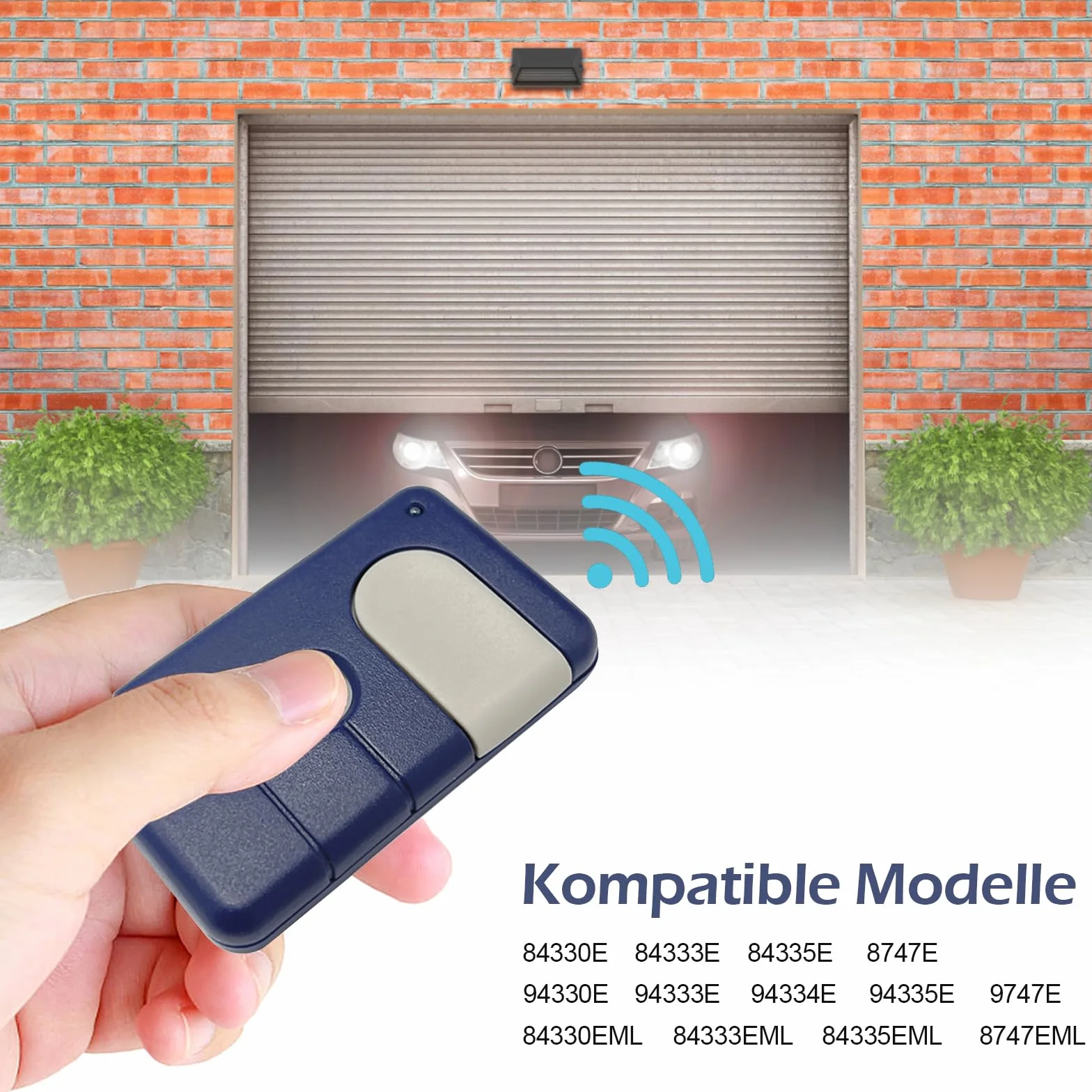 2 sztuki nadajnik ręczny kompatybilny z Chamberlain LiftMaster MotorLift 84335EML, 433,92 MHz