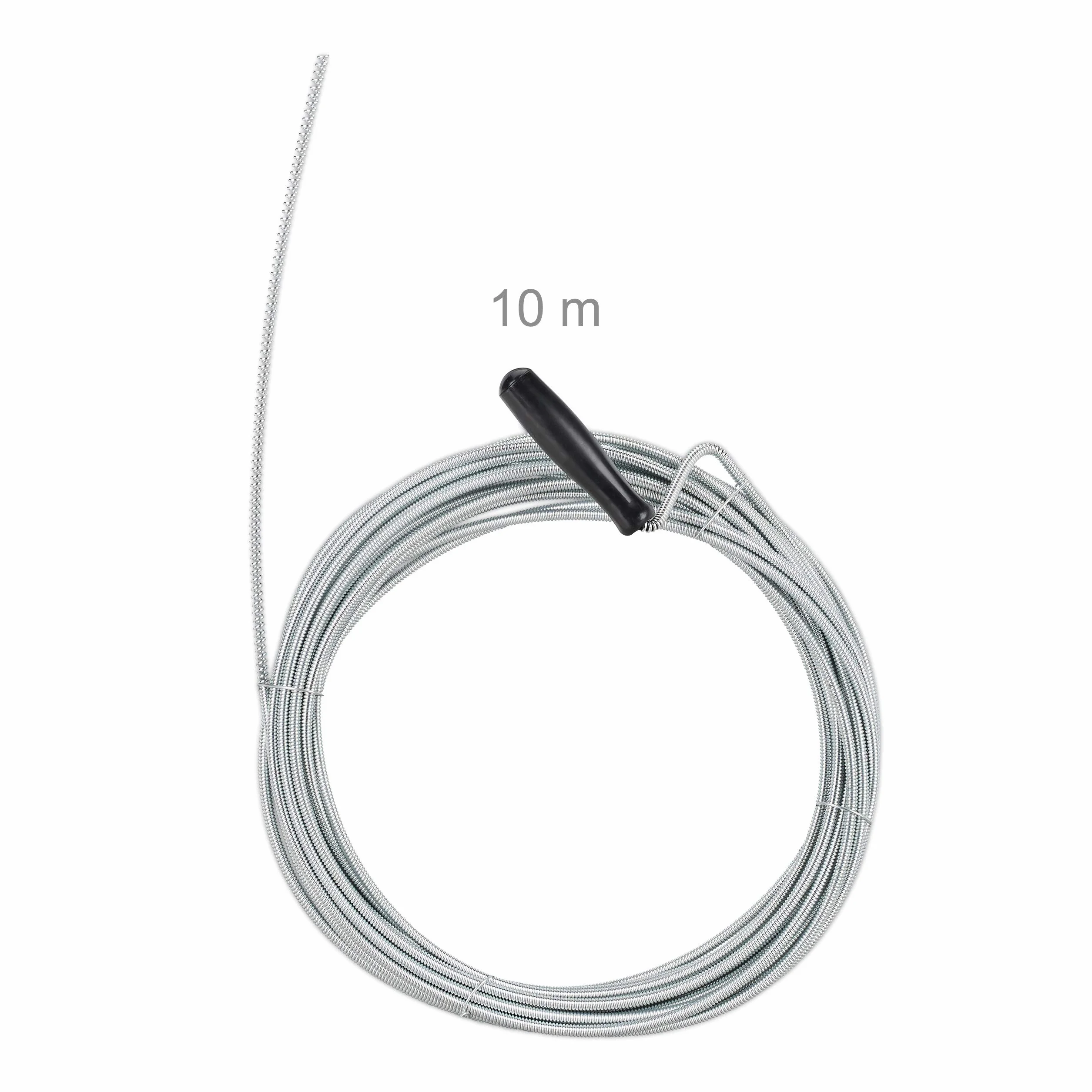 Relaxdays spirala do czyszczenia rur 10m Ø 5mm srebrna