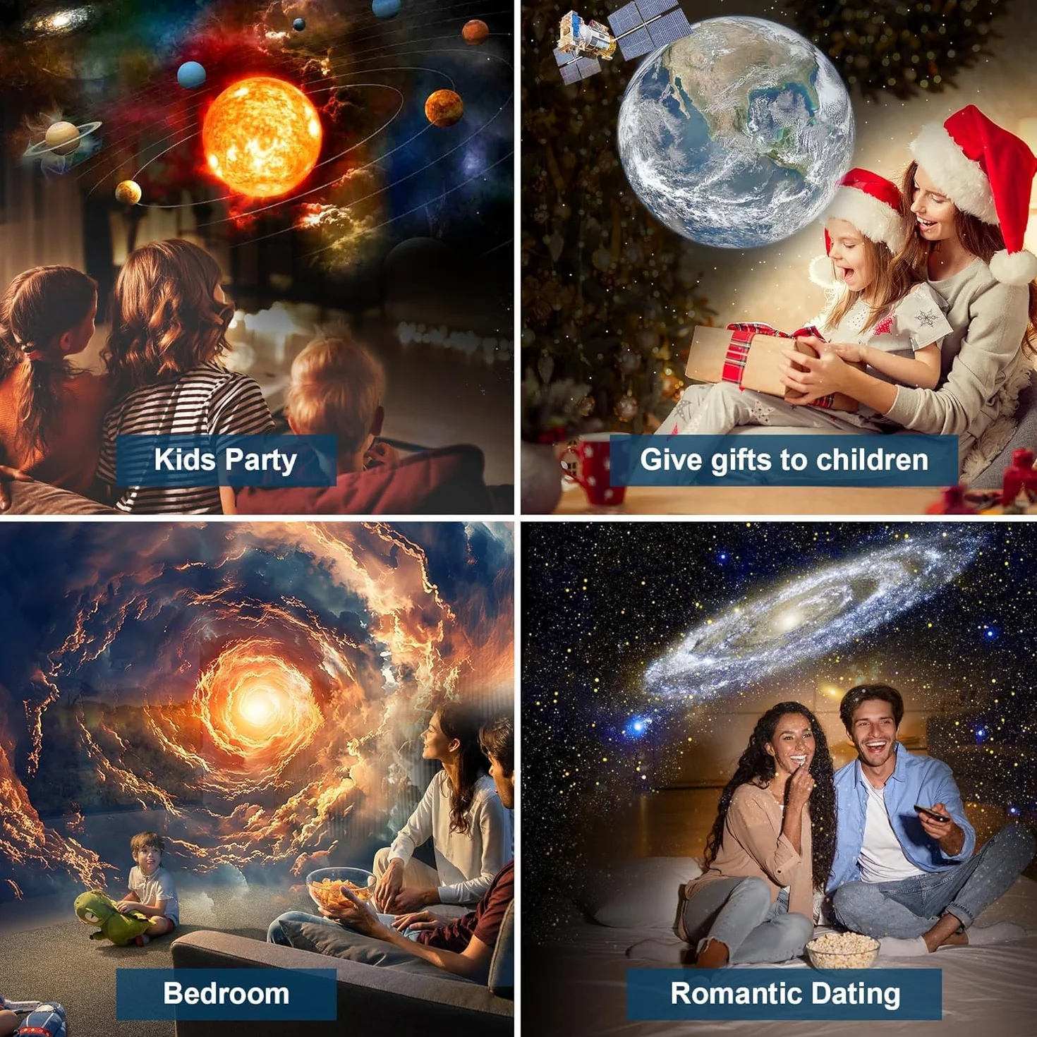 Macchiatto Projektor gwiaździstego nieba Galaxy 13 tarcz planet timer biały