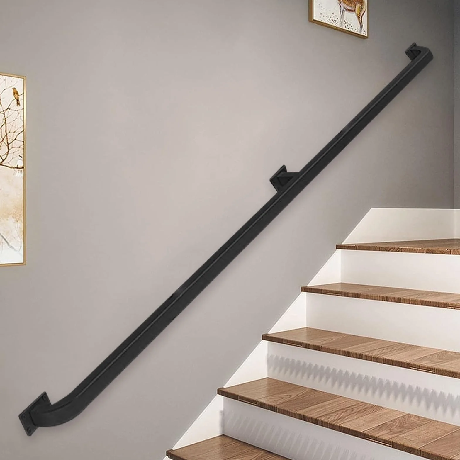 Kuta żelaza poręcz schodowa 30-600cm czarna zestaw