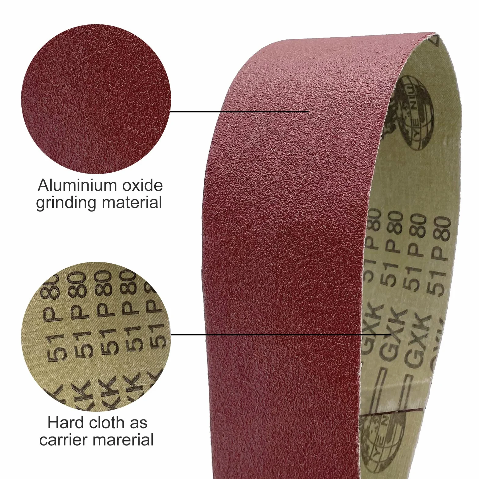 Taśmy szlifierskie 75 x 533 mm zestaw 15 szt ziarnistość 80/120/150/240/400 do szlifierki taśmowej