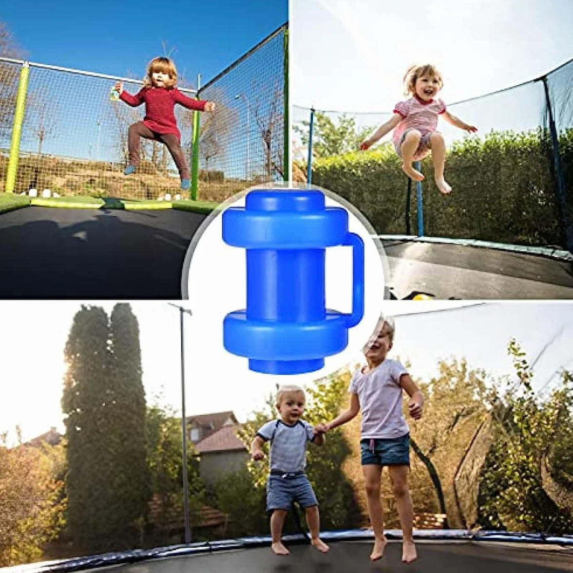Zaślepki do trampoliny – 8 sztuk zaślepek ochronnych, niebieskie zaślepki na słupki siatkowe do trampoliny, wewnętrzne zaślepki do siatek o średnicy 25 mm