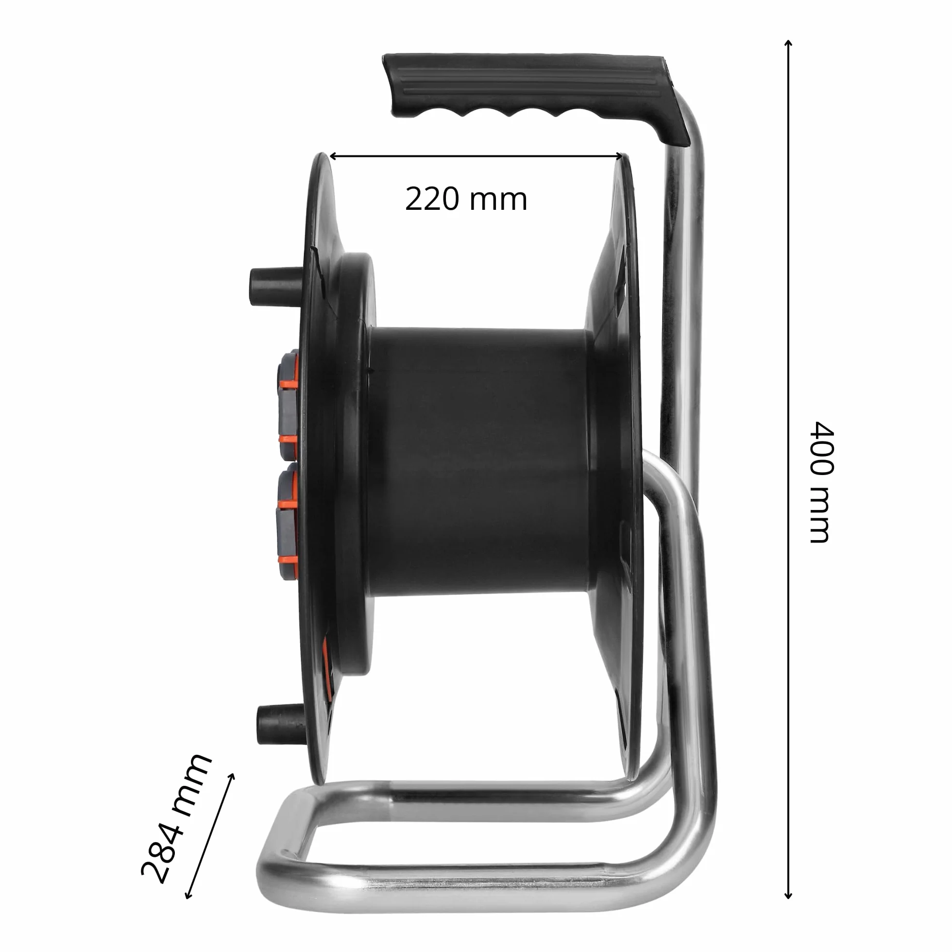 Zwijak bębenowy bryzgoszczelny IP44 16A 230V Schuko 4x2P+Z