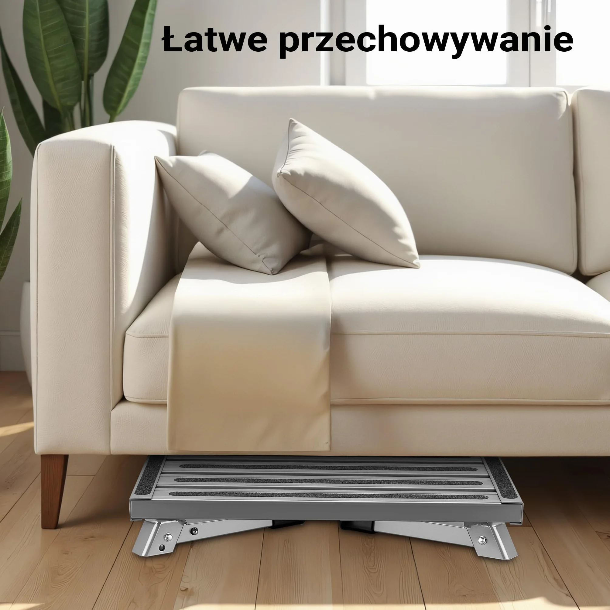 Wiltec Składane schodki z aluminium kempingowe do 220kg antypoślizgowa powierzchnia taboret
