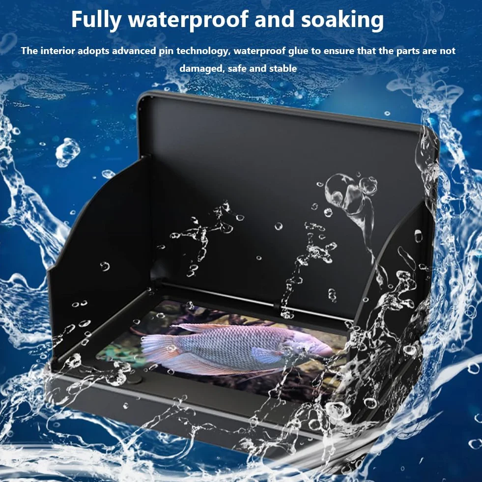 Fish Finder, podwodna kamera wędkarska z dużym ekranem o przekątnej 4,3" i szerokim kątem 220 stopni, akumulator 10000 mAh, 12 wbudowanych sond o wysokiej wydajności