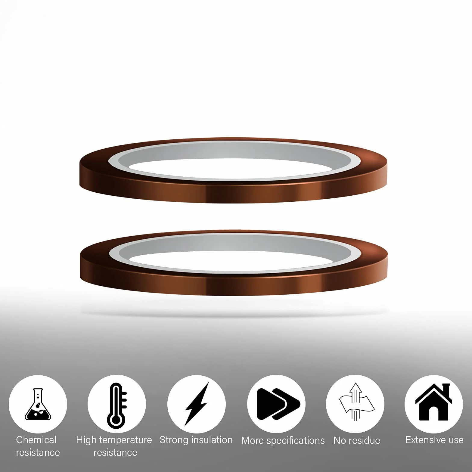 LUTER 2 szt. taśma termosublimacyjna Kapton wysokotemperaturowa 5 mm x 33 m
