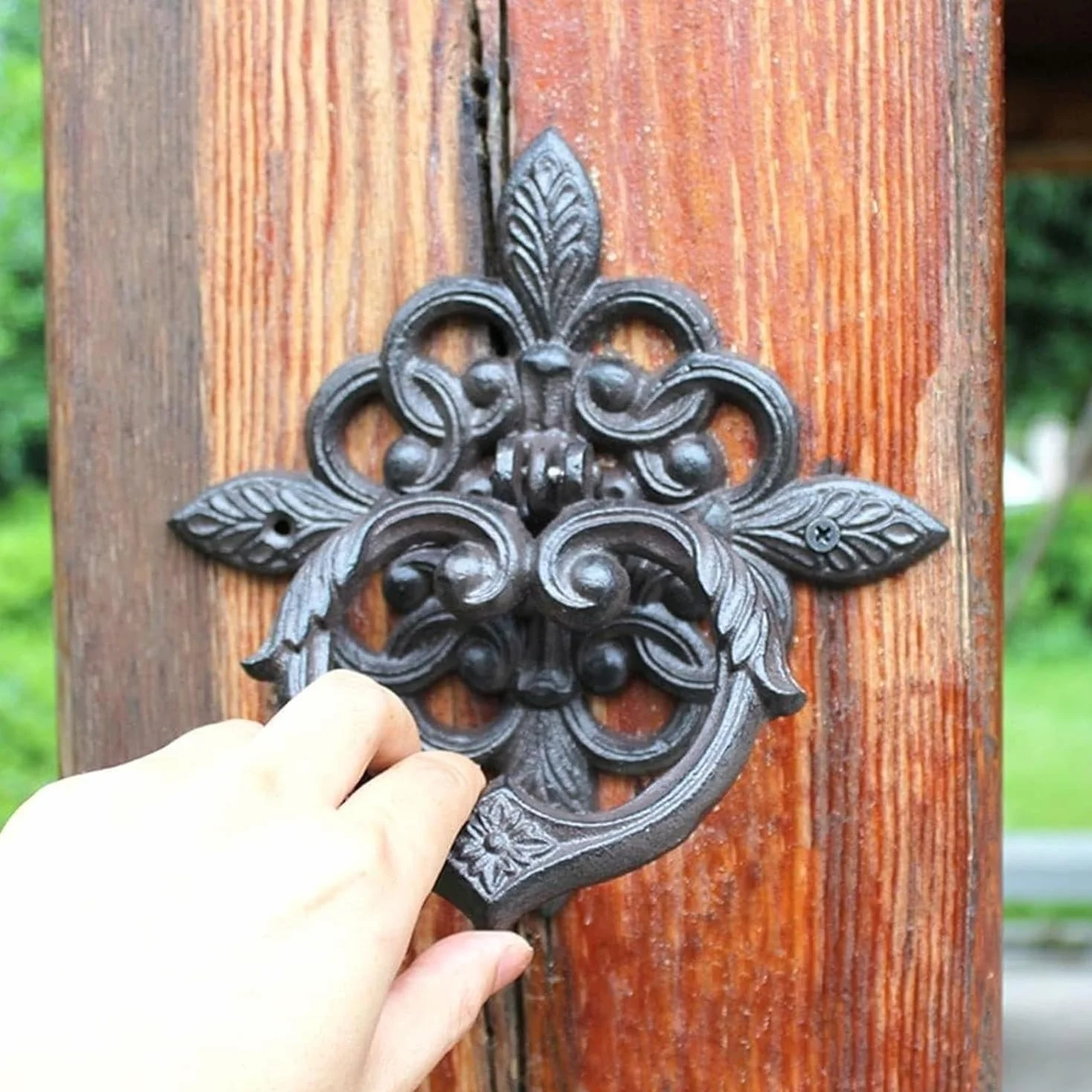 Żeliwna kołatka do drzwi wejściowych vintage antyczna dekoracja