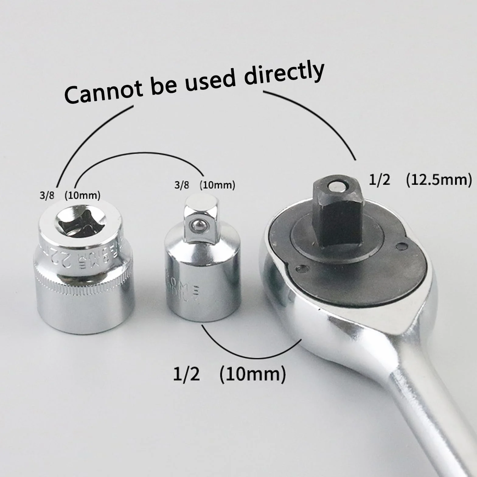 Adapter przyłączeniowy 6 sztuk 1/4 do 3/8 3/8 do 1/4 1/2 do 1/4 do nakrętek zatrzasków gniazd