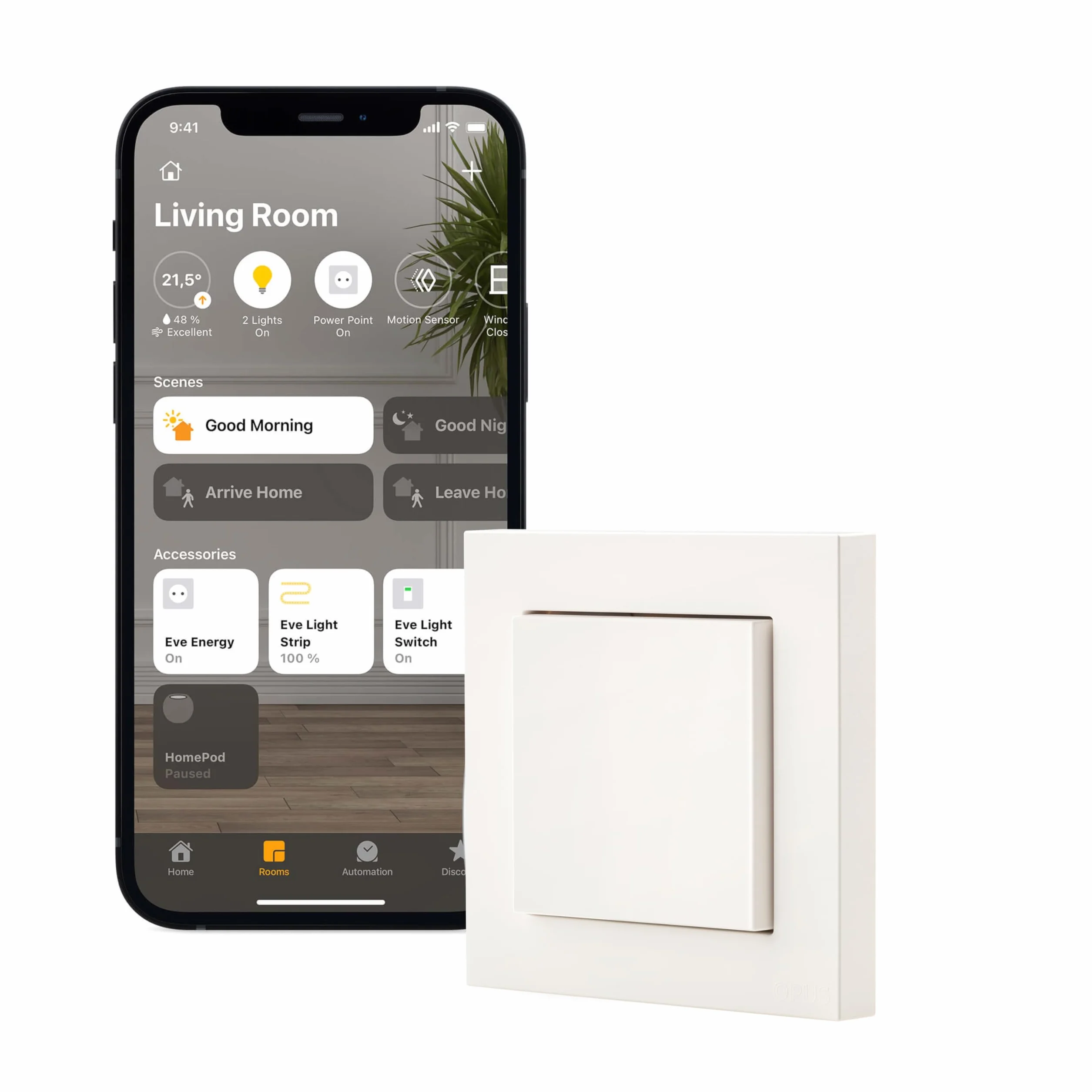 Eve Light Switch inteligentny włącznik światła pojedynczy przełączany krzyżowy Bluetooth Thread