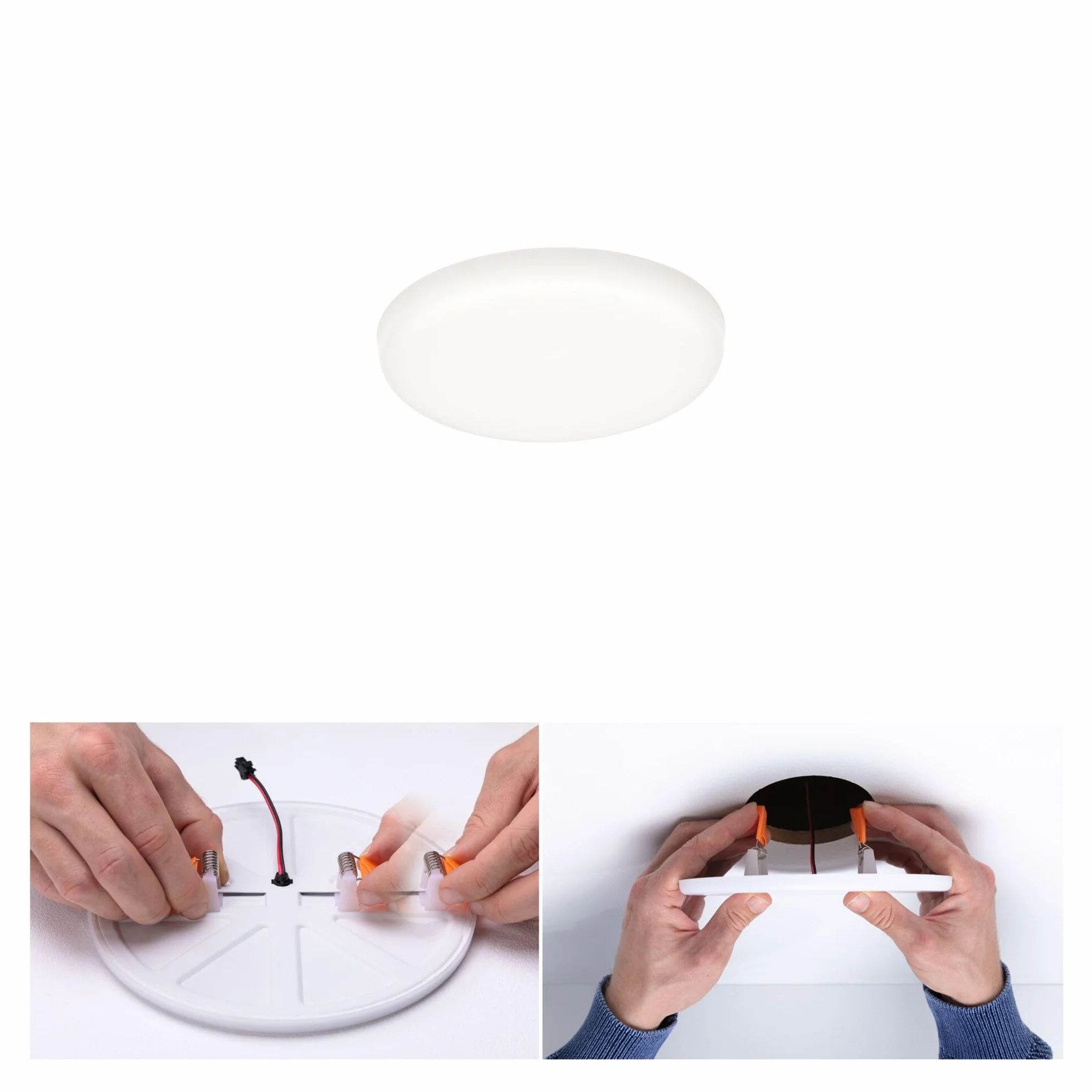 Paulmann Veluna VariFit panel LED oprawa do zabudowy IP44 neutralnie biały 75mm 4.5W satynowa tworzywo sztuczne 4000K
