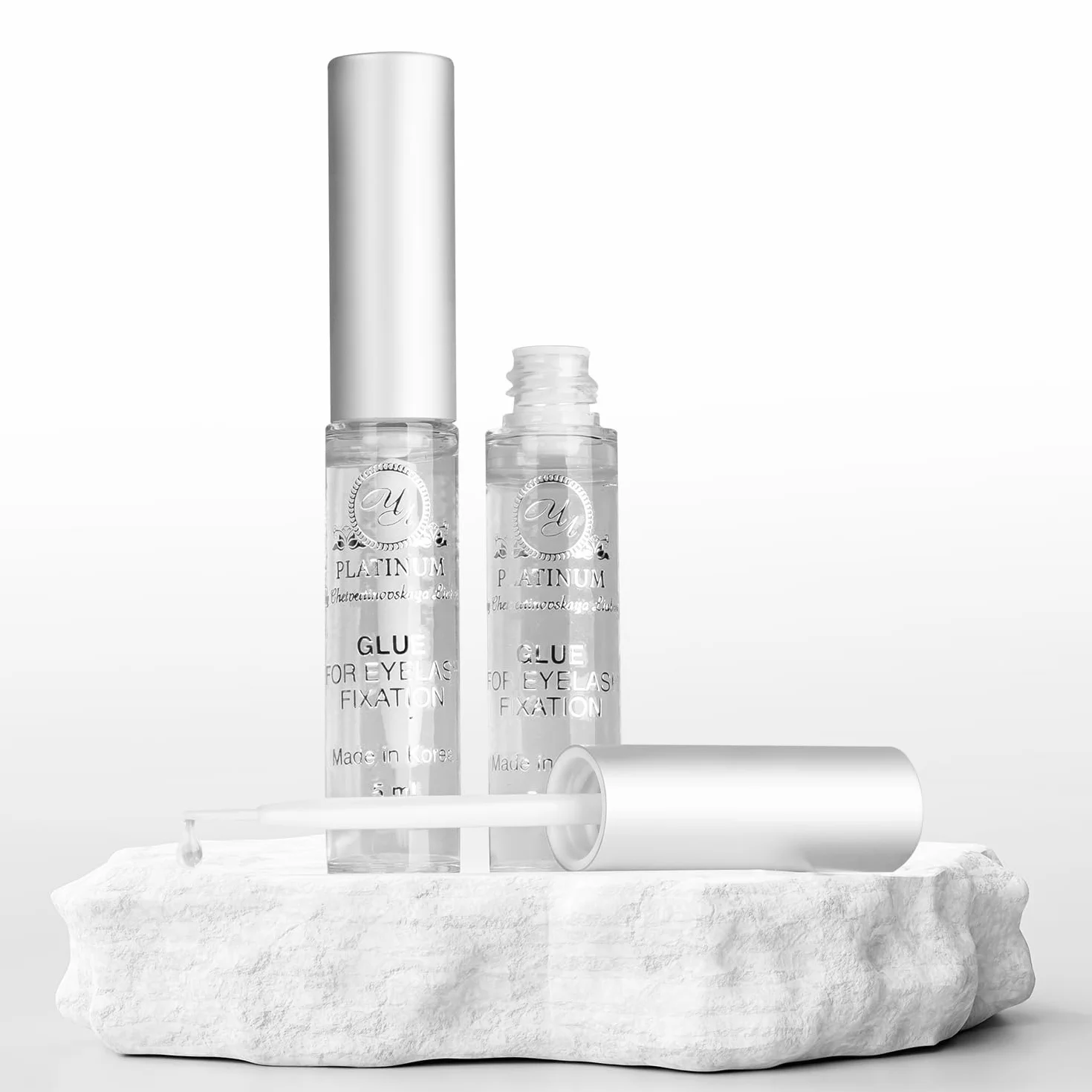 Klej do liftingu/laminacji rzęs PLATINUM by Chetvertinovskaya do klejenia rzęs podczas liftingu, klej do mocowania rzęs na wałku silikonowym, 5 ml przezroczysty