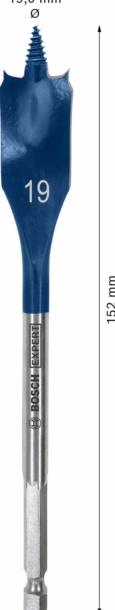 Bosch Wiertła płaskie EXPERT Self Cut Speed Ø 19,00 mm do Miękkie drewno, Płyta wiórowa Professional Akcesoria Wiertarki