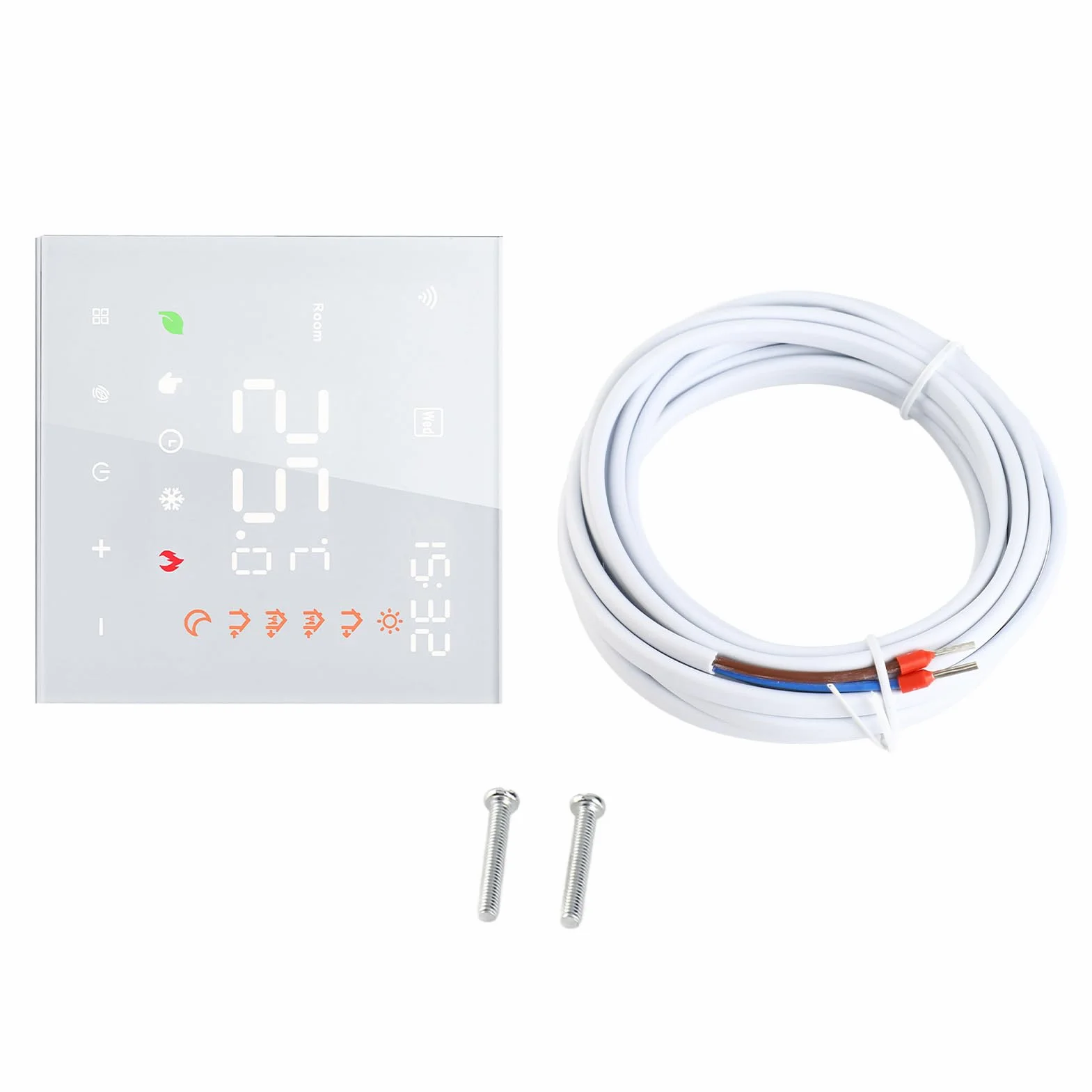 Kavolet Tuya Smart termostat Wi-Fi, 16 A, cyfrowy programowalny wyświetlacz LCD, ekran dotykowy regulator temperatury