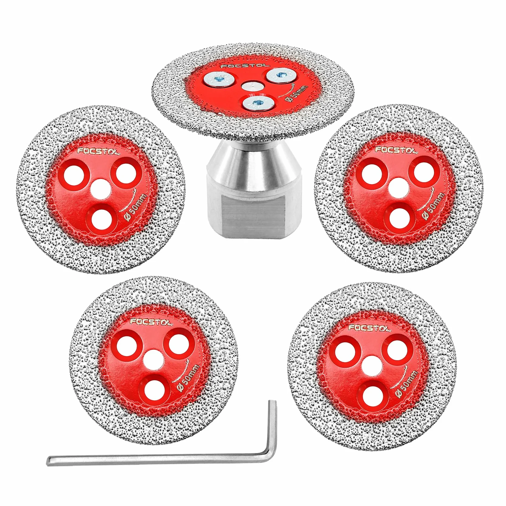 FOCSTOL 50 mm diamentowe ostrze do grawerowania 5 szt. tarcza tnąca M14 do marmuru granitu