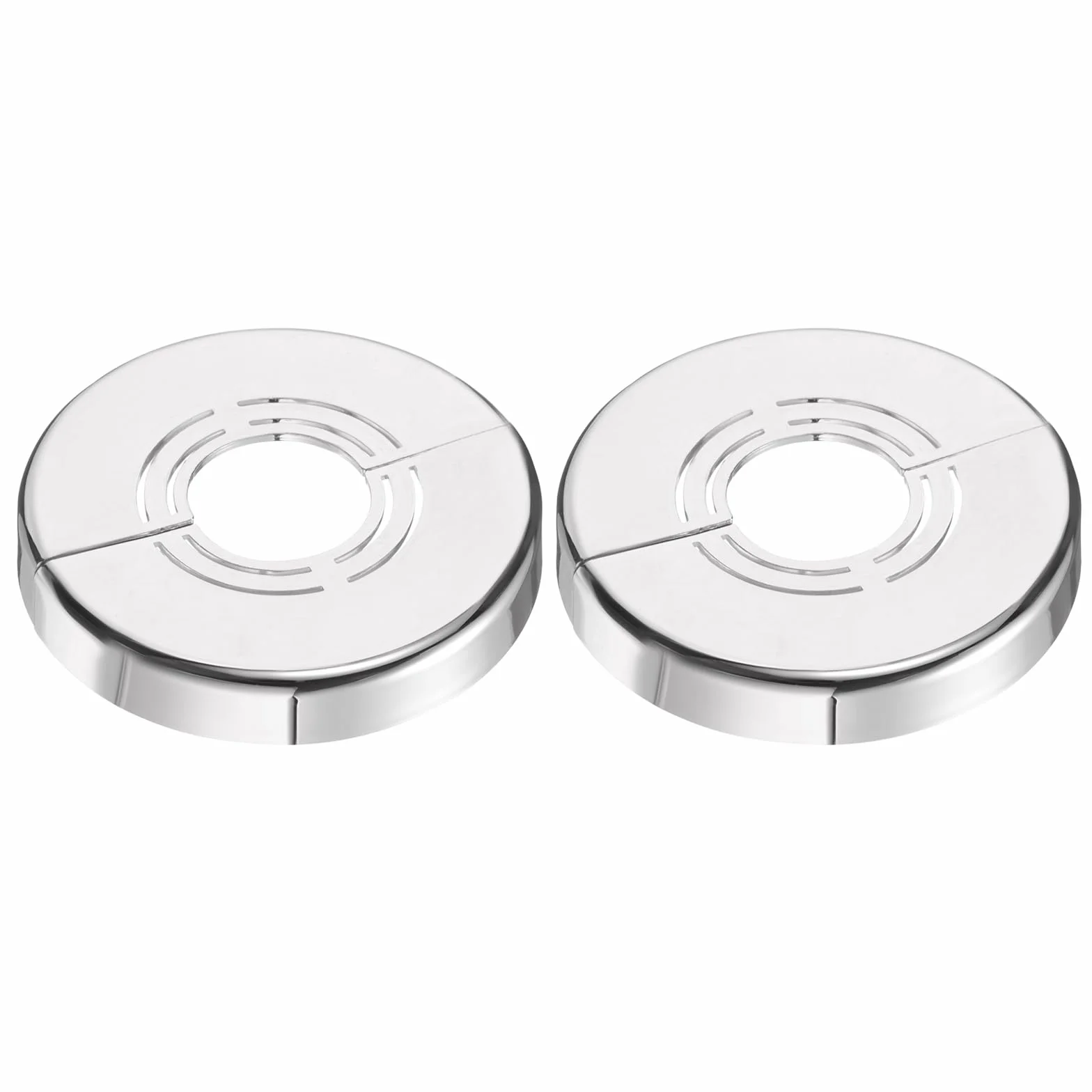 QUARKZMAN Kołnierz ścienny okrągły 62x10 mm 2 sztuki do 20/25/33 mm srebrny