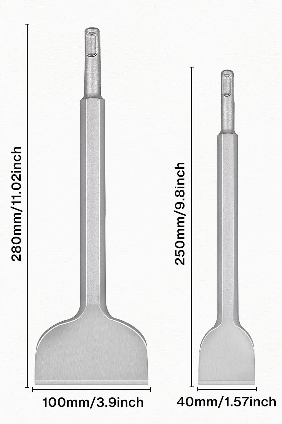 Lytool Dłuto SDS-Plus do płytek 250x40mm 280x100mm zestaw 2 sztuki