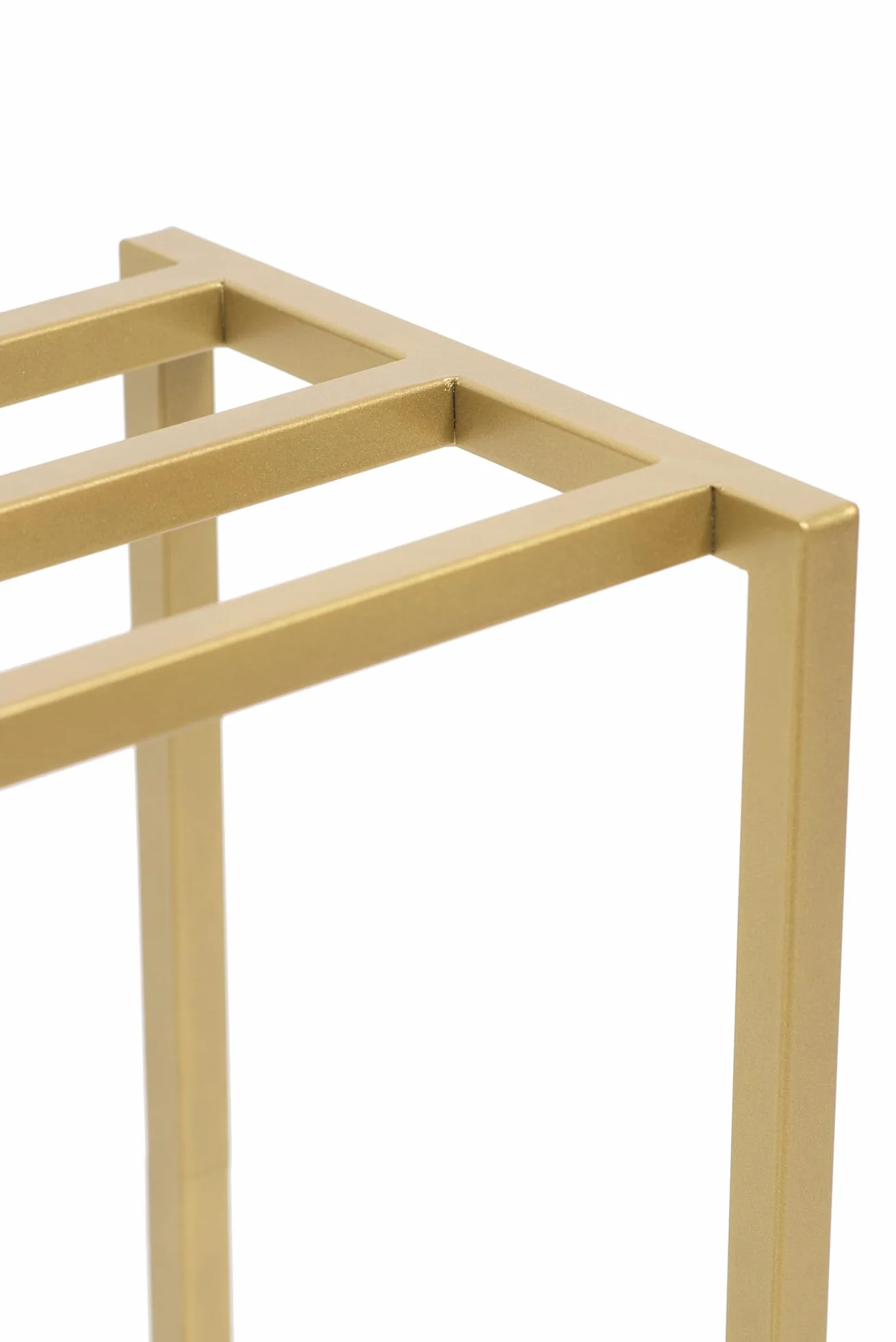 Wolnostojący Wieszak na Ręczniki VIVO 3 pręty Złoty 45x21x86cm Metalowy Stabilny bez Montażu