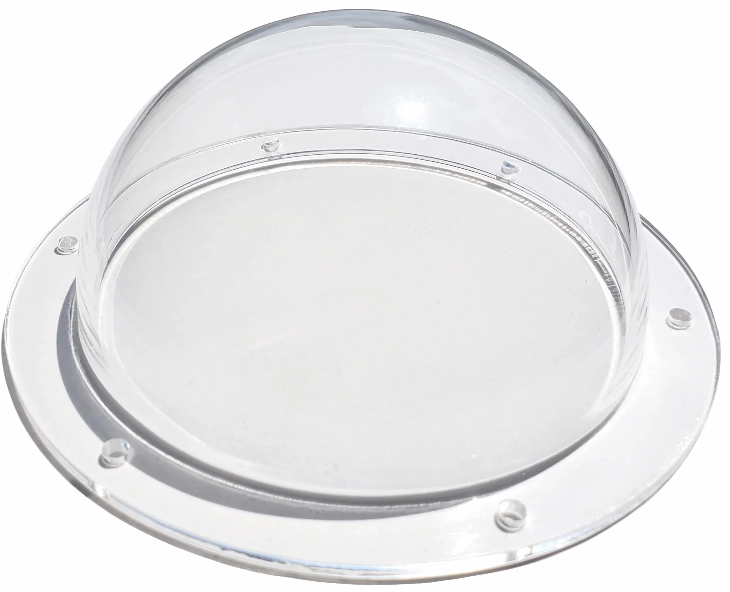 Przezroczysta akrylowa kopuła plastikowa półkula średnica 10 cm kołnierz 1/5.1 cm z otworami