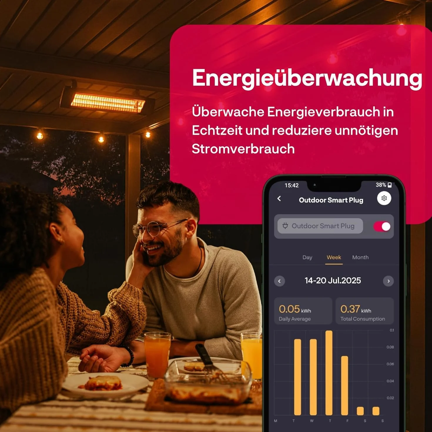 Innr Inteligentne Gniazdko Zewnętrzne Zigbee, Kompatybilne z Hue* i Alexą, Smart Plug do Użytku na Zewnątrz, Repeater Zigbee, Wodoodporne IP54-1 Sztuka