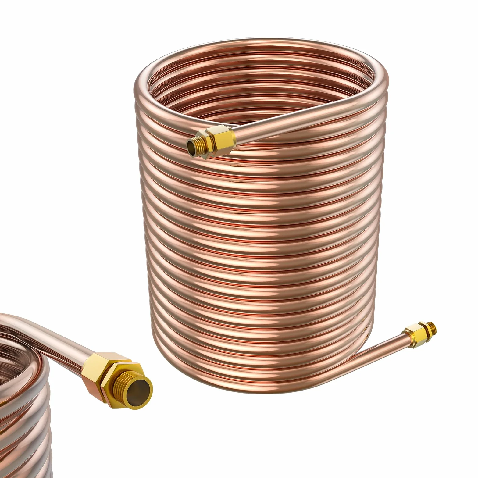 Spirala z rur miedzianych 12 x 1 mm, długość 10 m, przyłącze 1/2 cala