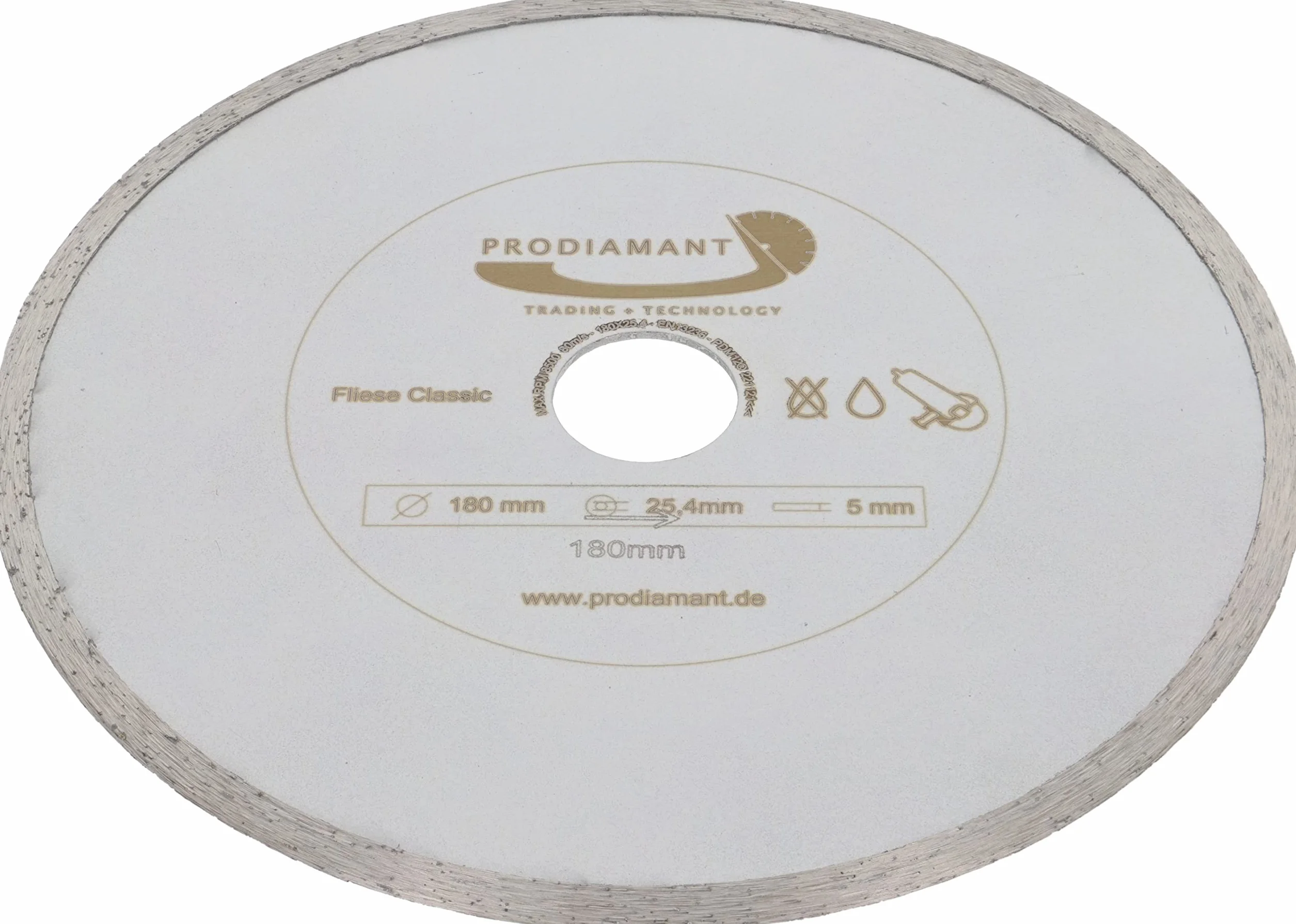 PRODIAMANT Prorim diamentowa tarcza tnąca 180 mm x 25,4 mm do ceramiki i płytek