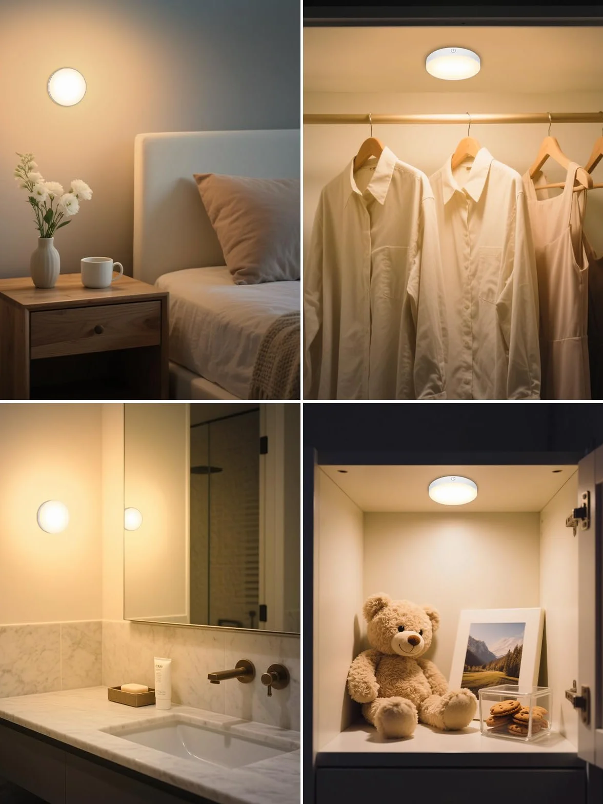 WILLED Zestaw 2 lamp dotykowych o zmiennej intensywności 3000 K do szafy