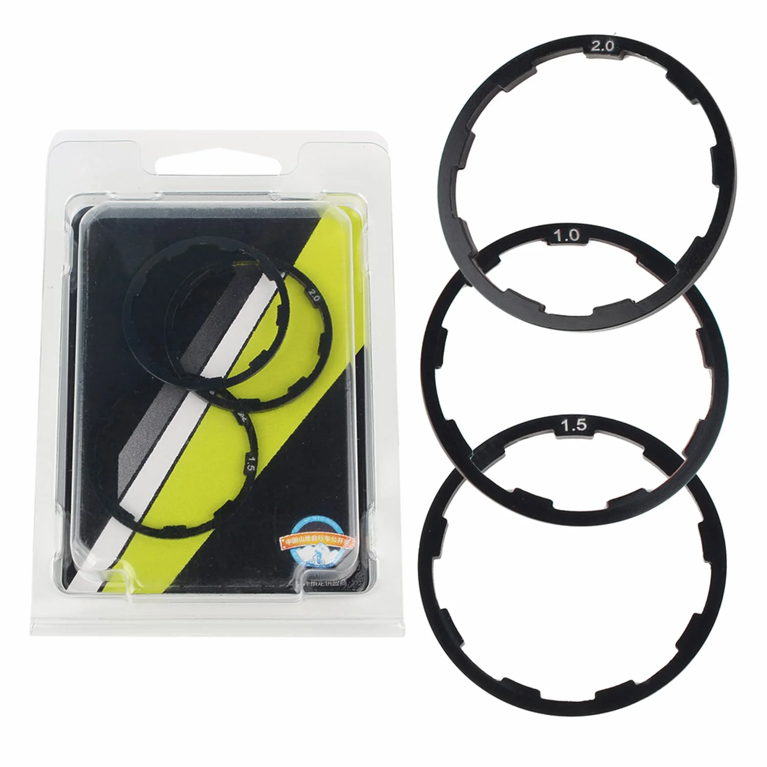 Kaseta Spacer Kaseta Spacer Stop Aluminium 3 Sztuk 1Mm 1.5Mm 2Mm Rower Piasta Koła Zamachowego Spacerycle Dolny Wspornik oś Podkładka Uszczelka