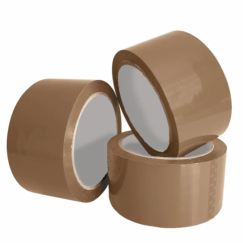 ARVO Taśma do Pakowania 48 mm x 60 m Brązowa Zestaw 3 szt. Niski Poziom Hałasu