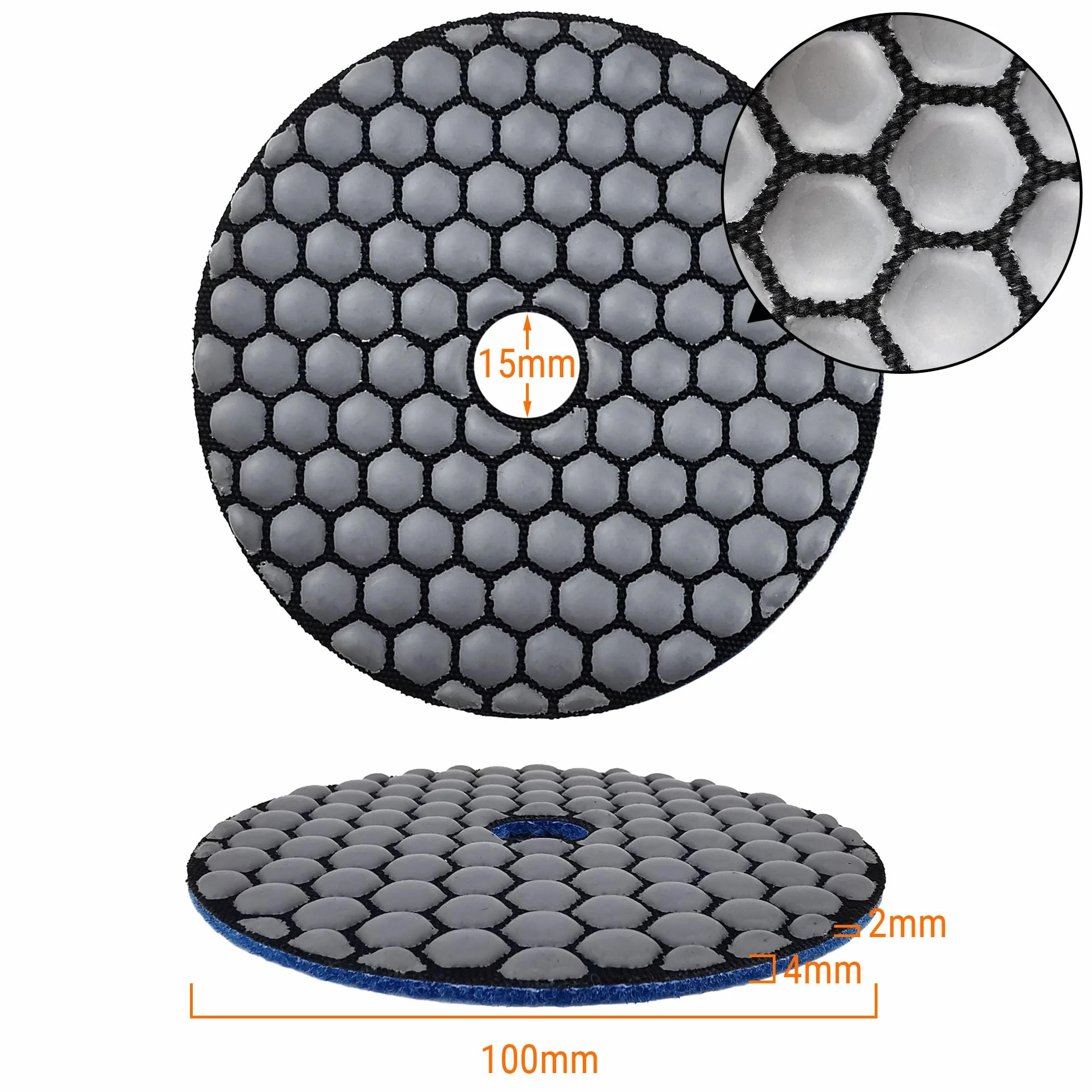 NBB Diamentowe podkładki polerskie 100 mm do polerowania granitu marmuru kamienia ceramiki 50#