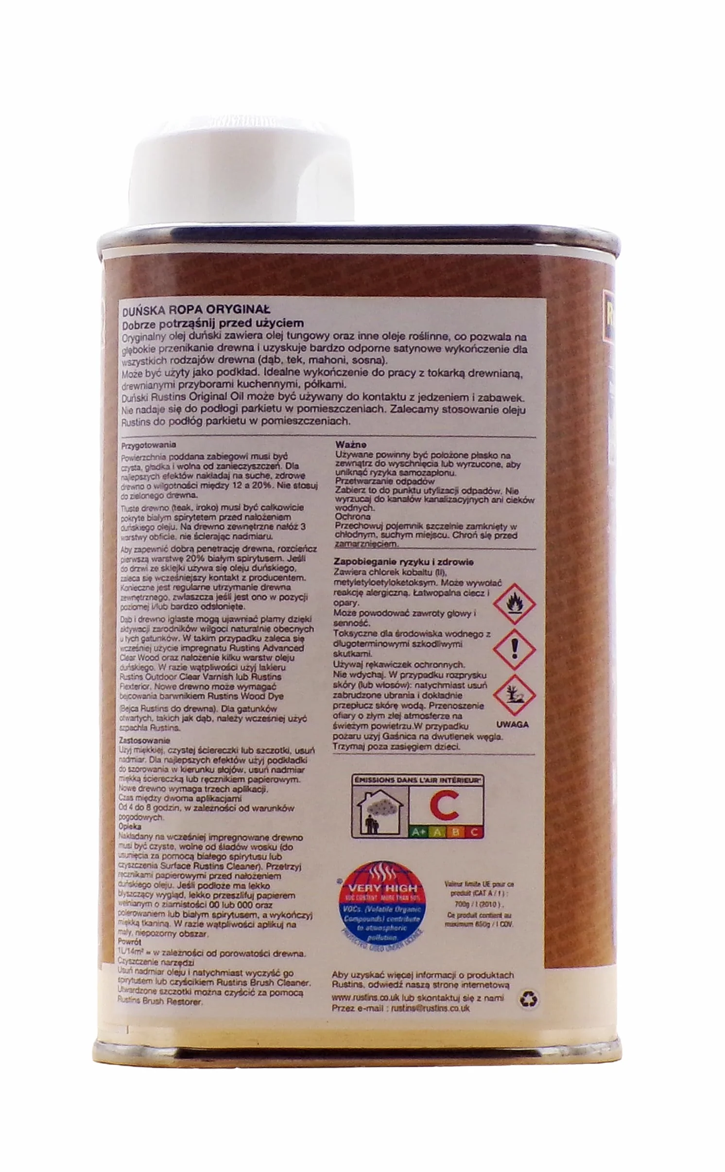 Rustin's Danish Oil duński olej do drewna przezroczysty 250 ml
