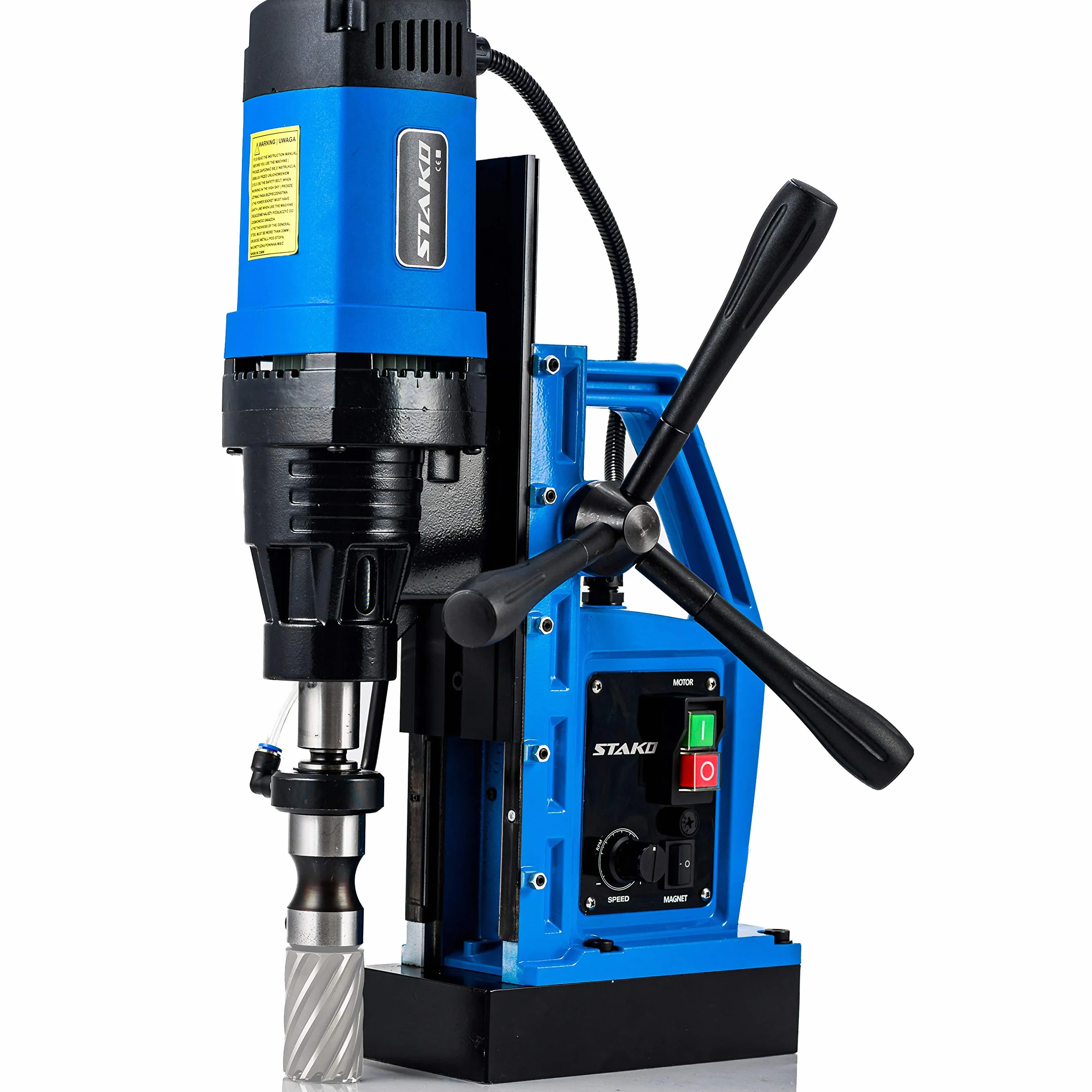STAKO Wiertarka Magnetyczna SCY-2800E 2050 W Ø 80 mm Siła Magnetyczna 17000 N 17 kg Wrzeciono MT3 Zestaw