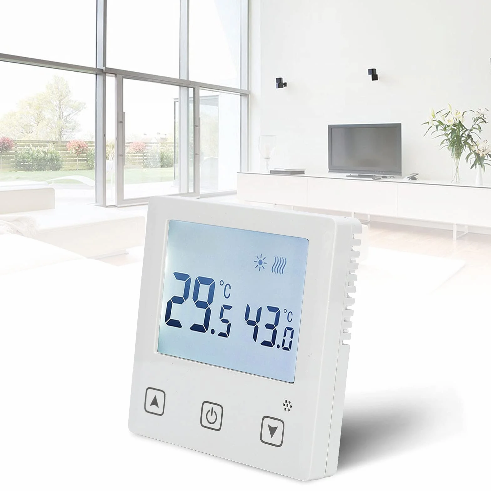 Termostat cyfrowy AC220V z ekranem dotykowym regulator temperatury ogrzewania podłogowego