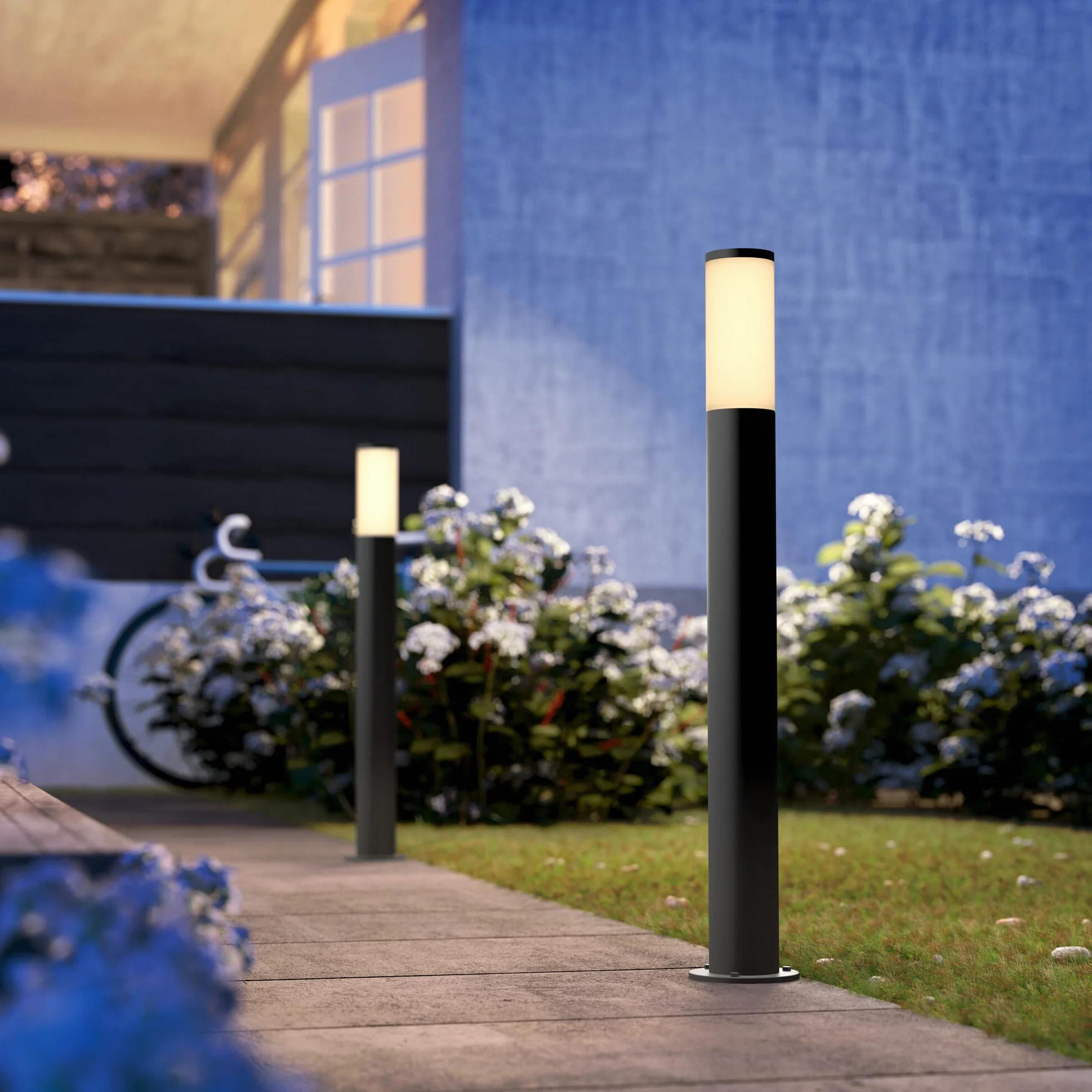 Philips Zewnętrzna lampa słupkowa Utrecht 20W IP44 antracyt stal szlachetna
