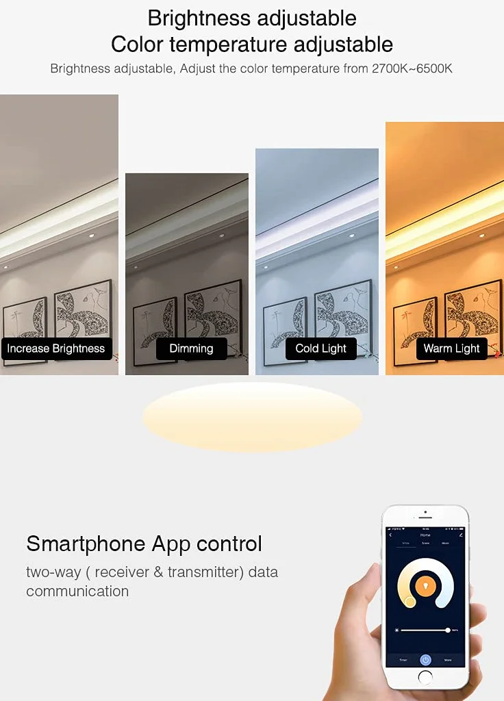 LIGHTEU®, Milight Miboxer podwójny biały kontroler taśm LED WiFi, Amazon Alexa i Google Home, pilot zdalnego sterowania głosem i sterowanie aplikacją, nie wymaga Wi-Fi, Bluetooth 2, 4G