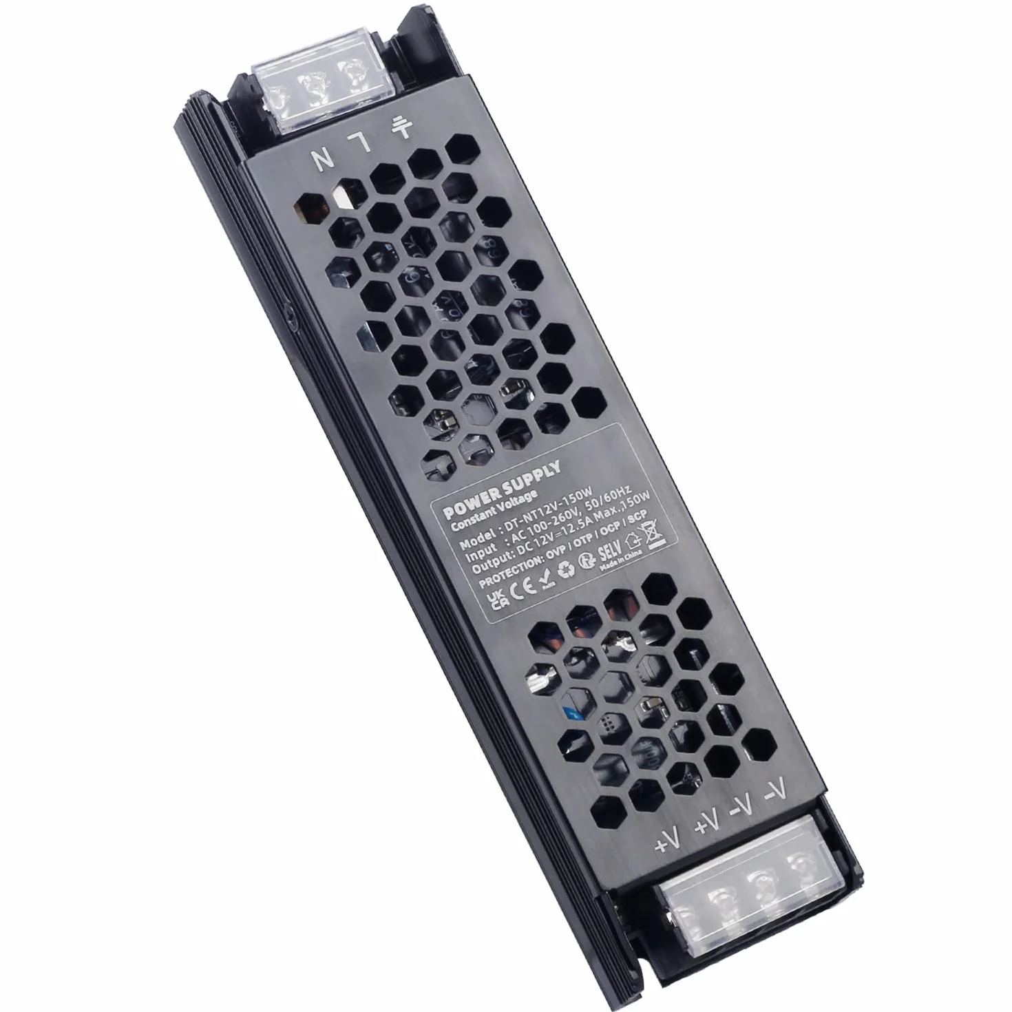 REYLAX Sterownik LED 12 V 150 W 12,5 A Zasilacz Slim 240 V na 12 V DC