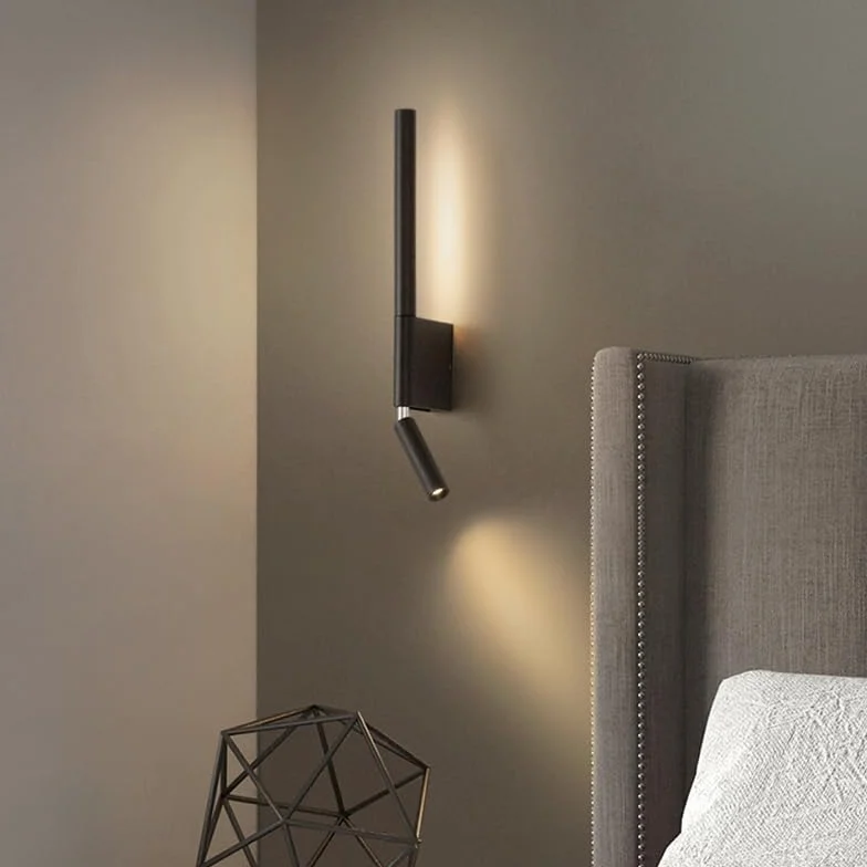 Nordycka lampa ścienna 2 głowice 330° obrót regulowana do czytania nocna