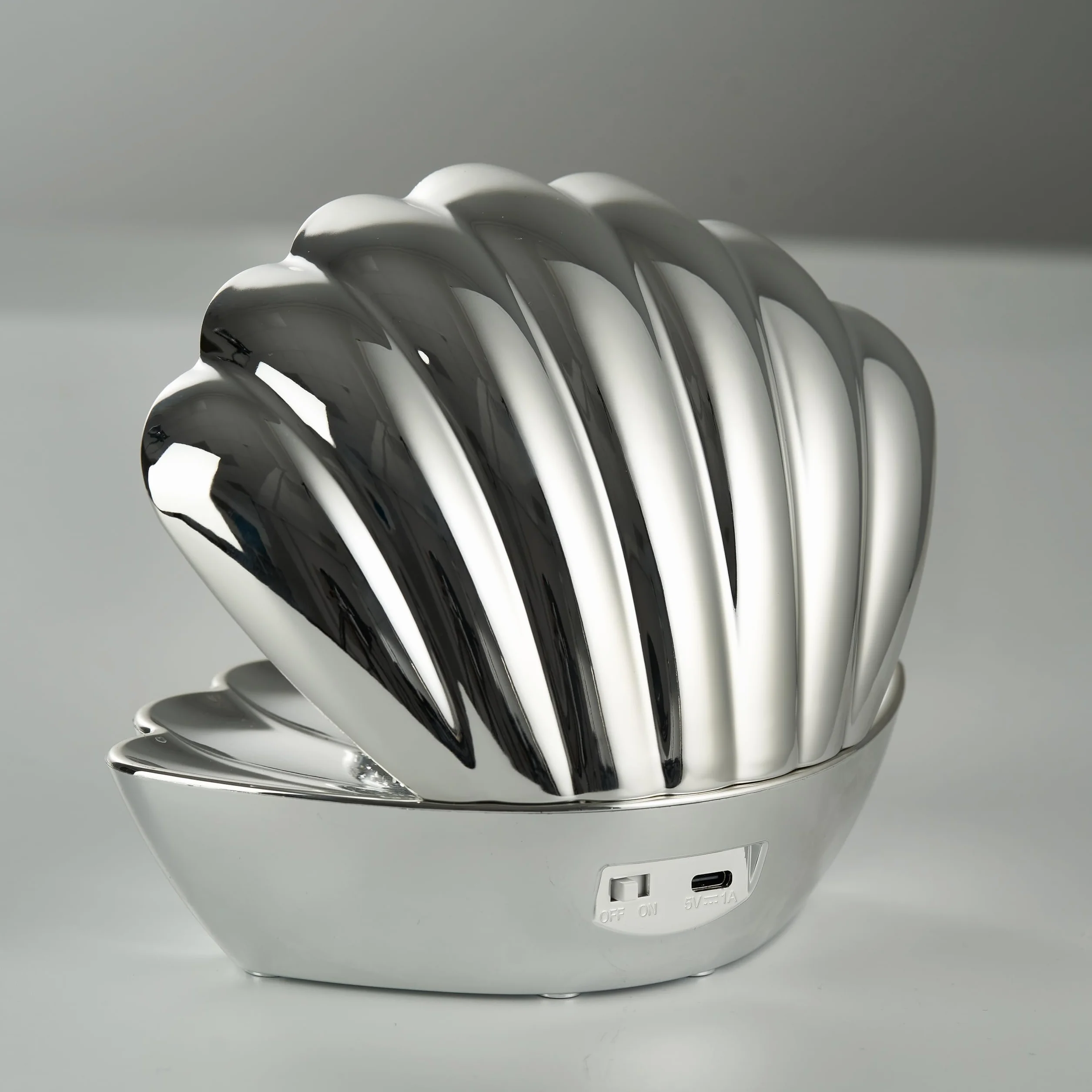 Reality Leuchten Lampa stołowa SHELLY R57731106, tworzywo sztuczne, chrom, 0,8 W LED, zmiana koloru