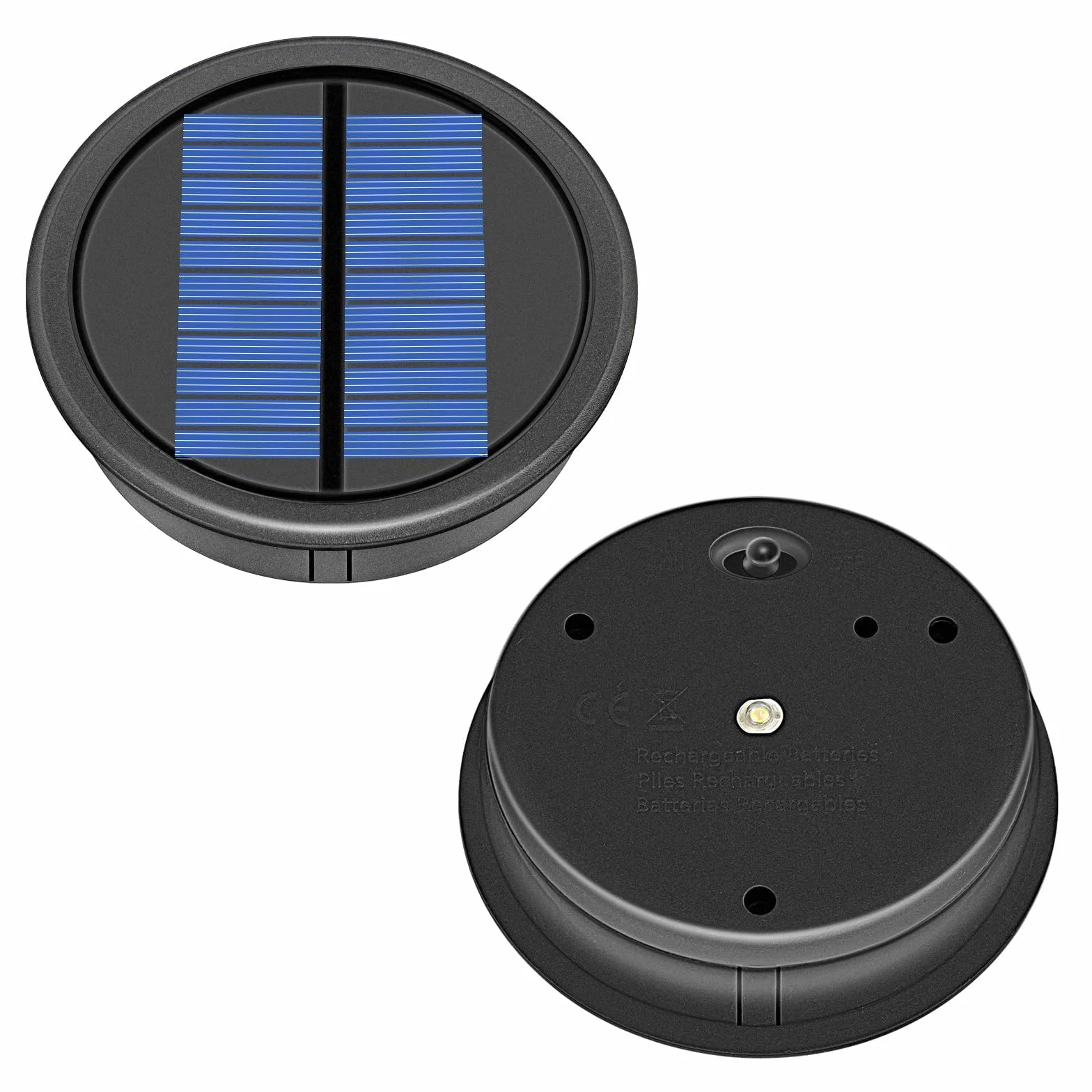 HELESIN Części zamienne do lamp solarnych, wodoszczelna panel słoneczny IP65, zamienne elementy do lamp solarnych, lampy ogrodowe i DIY (1 opakowanie 10,4 CM)