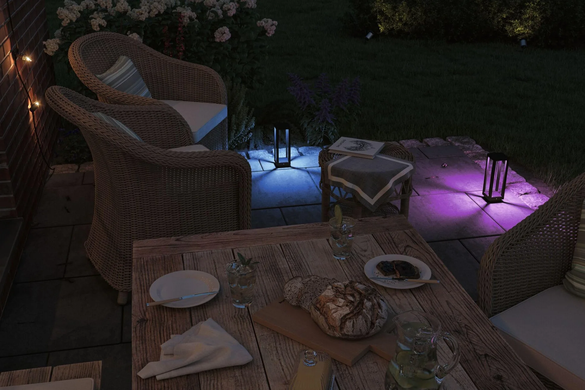 Paulmann Classic Lantern LED obiekt świetlny Smart Home Zigbee IP44 2W 90lm 300mm antracyt RGBW