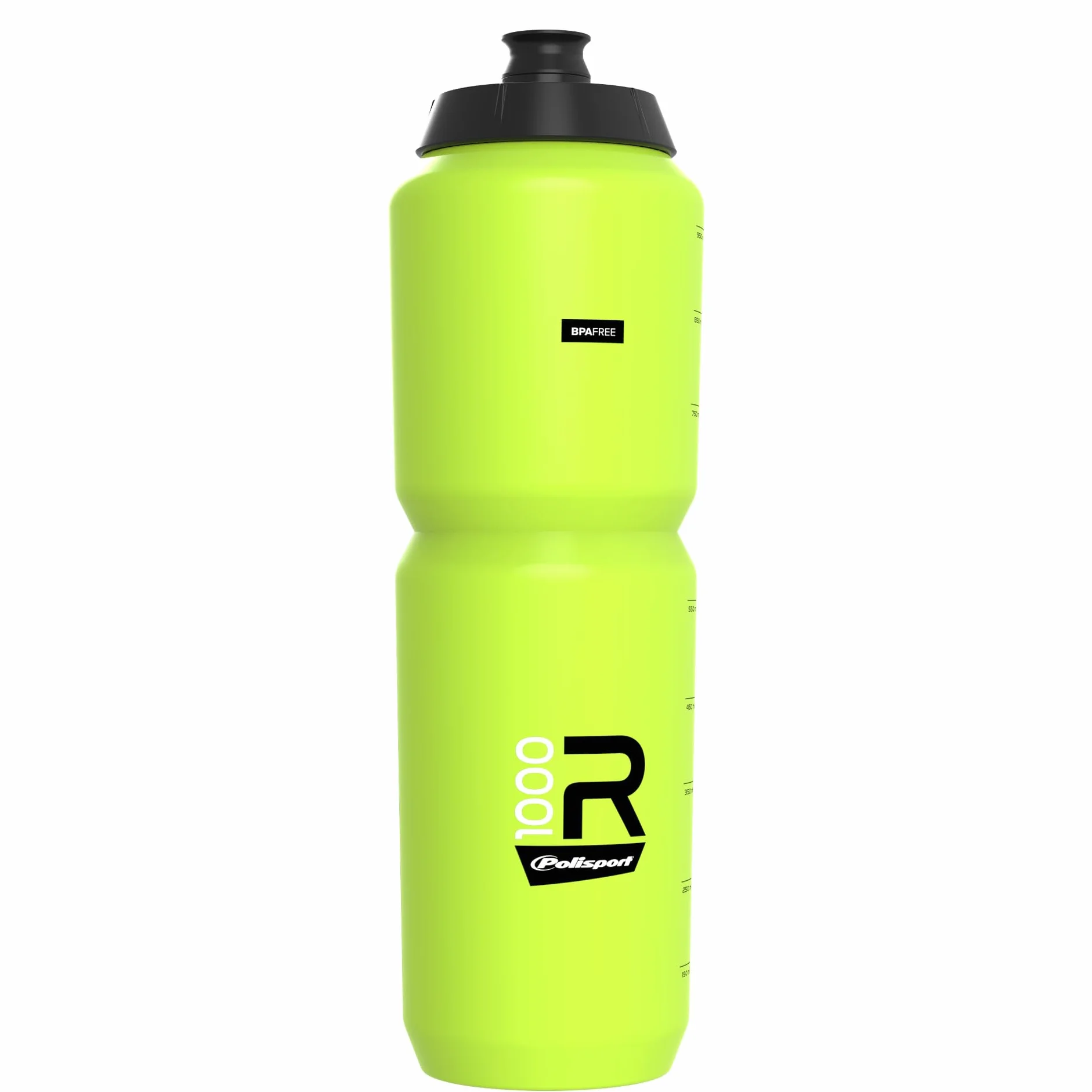 POLISPORT 8649100011 - R Collection R1000 Butelka rowerowa 1000ml Bidon dla rowerzystów Rower BPA Free kolorze limonkowym