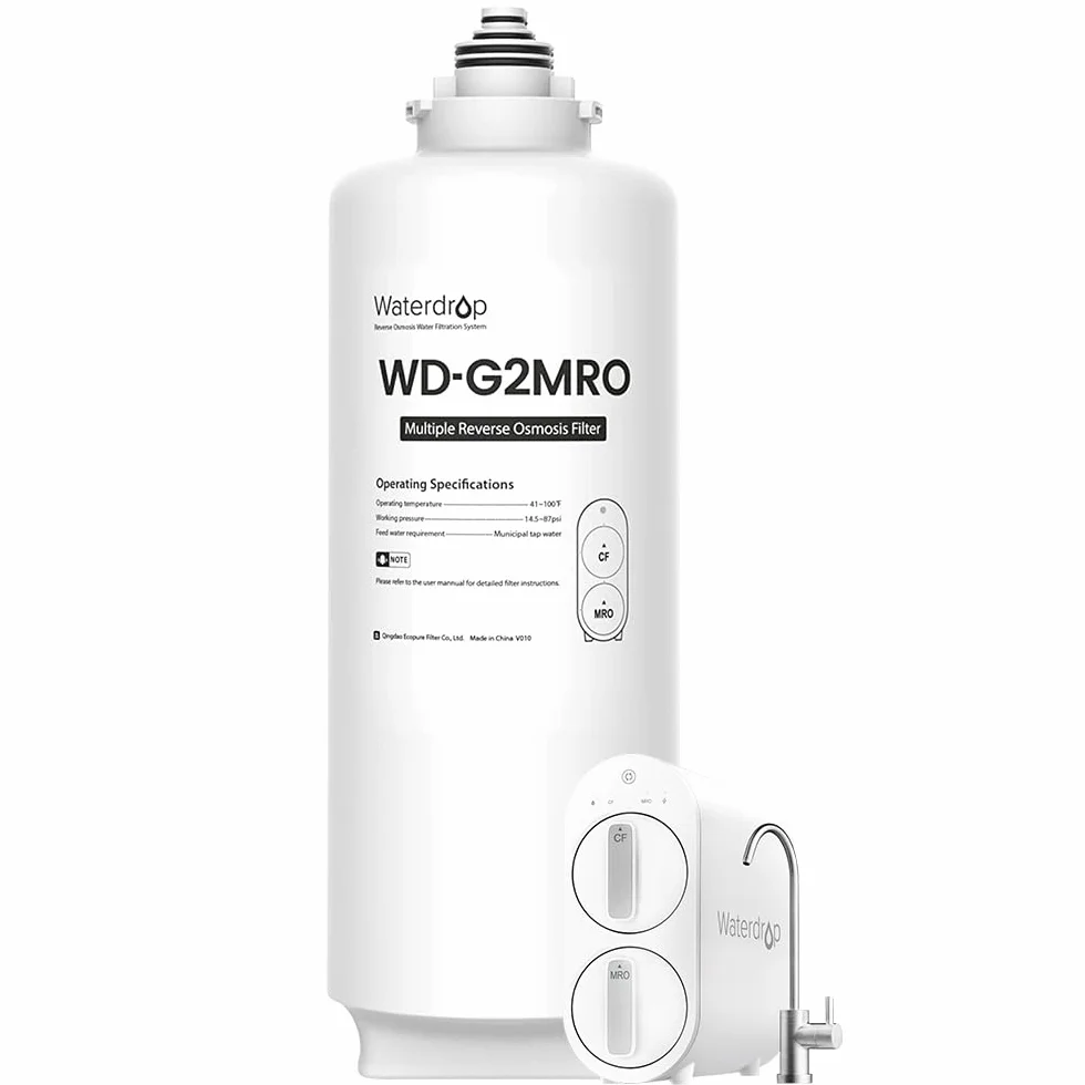 Waterdrop Filtr WD-G2MRO zamiennik do systemu odwróconej osmozy WD-G2-B WD-G2-W 2-letnia żywotność