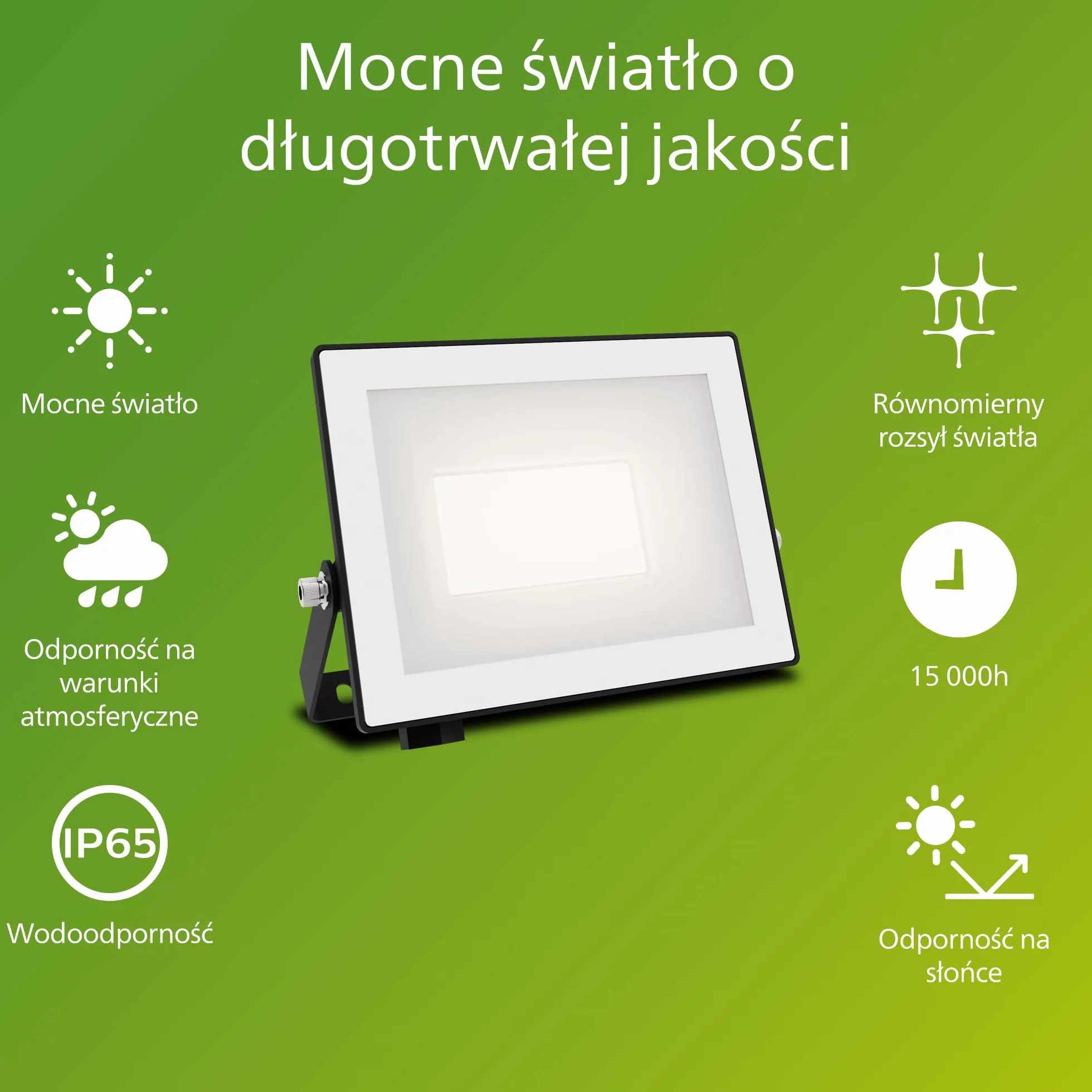 Philips Lois Zewnętrzna Lampa Floodlight 20W 3000K Czarna
