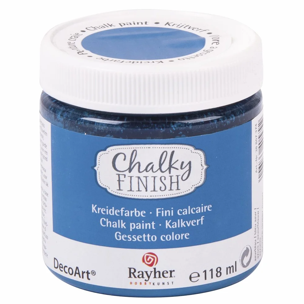 Rayher farba kredowa Chalky Finish 118 ml lazurowy błękit do stylu shabby chic vintage