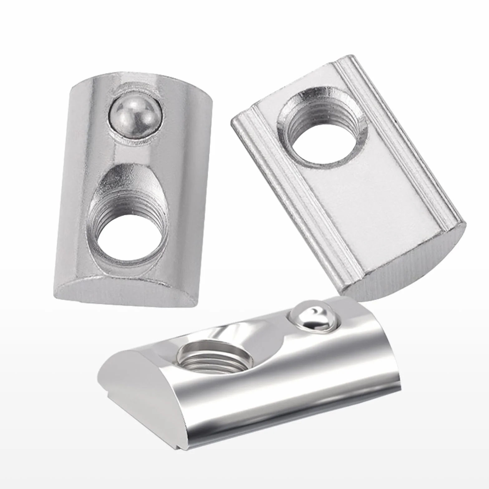Kamienie do rowków M4 stal nierdzewna centrowaną kulką sprężynową 8mm profil aluminiowy 3030 seria 30