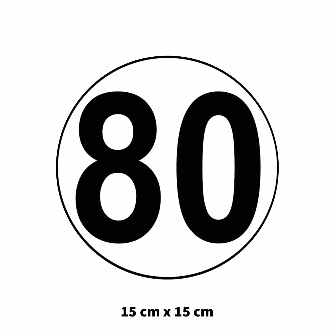 Naklejka Ograniczenie Prędkości Autokary Ciężarówka 80 KM/H 15 cm