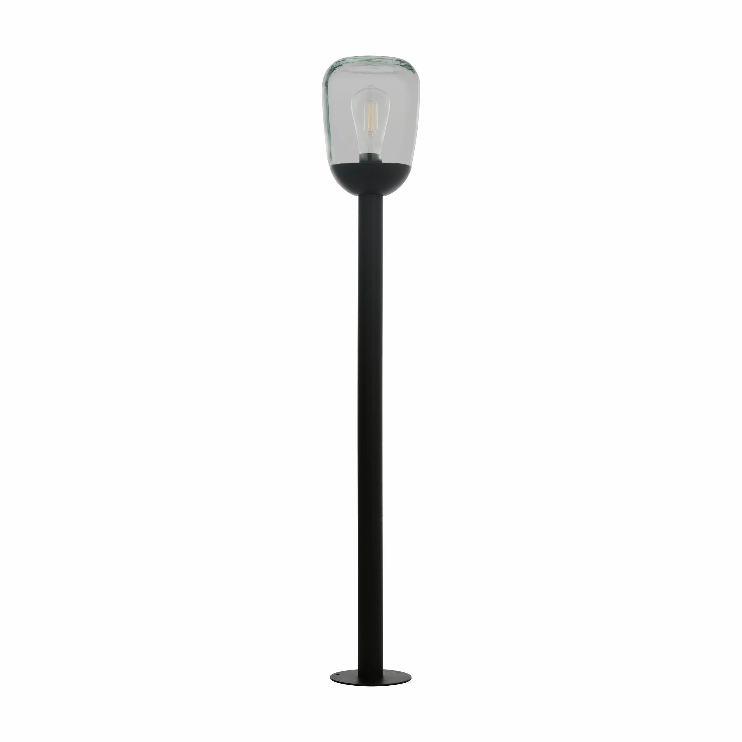 EGLO Donatori zewnętrzna lampa stojąca retro czarna aluminium szkło przezroczyste E27 IP44