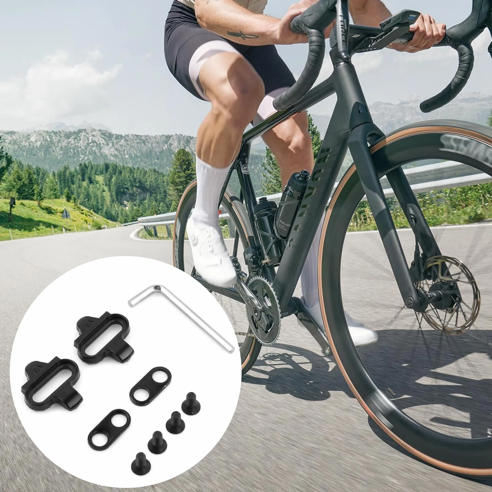 Dokeno Zestaw kołków pedałów SPD Kompatybilny z butami MTB Samoblokujący Buty do rowerów górskich i wyścigowych