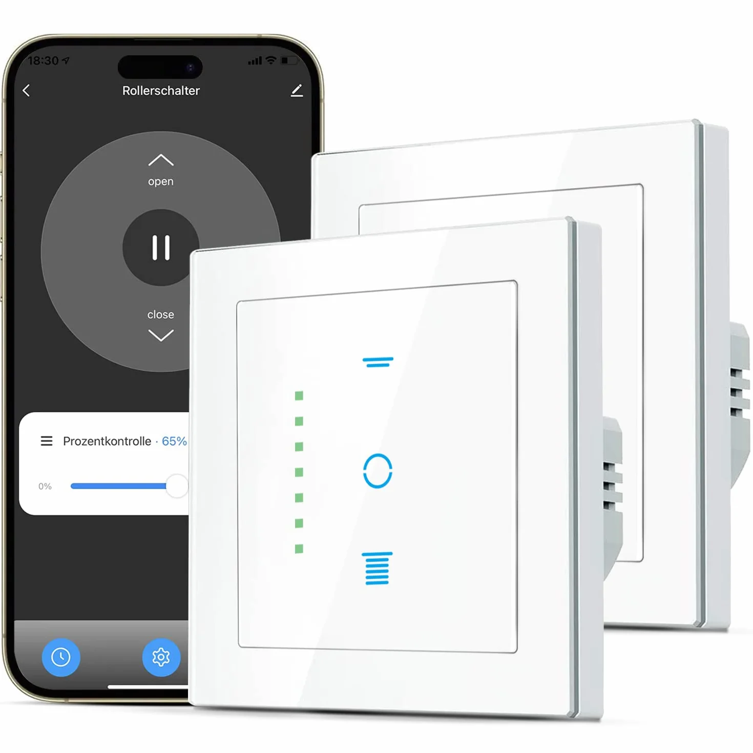 Przełącznik rolety Wi-Fi 6 generacji, kompatybilny z Echo Alexa, sterowanie żaluzji z diodą LED