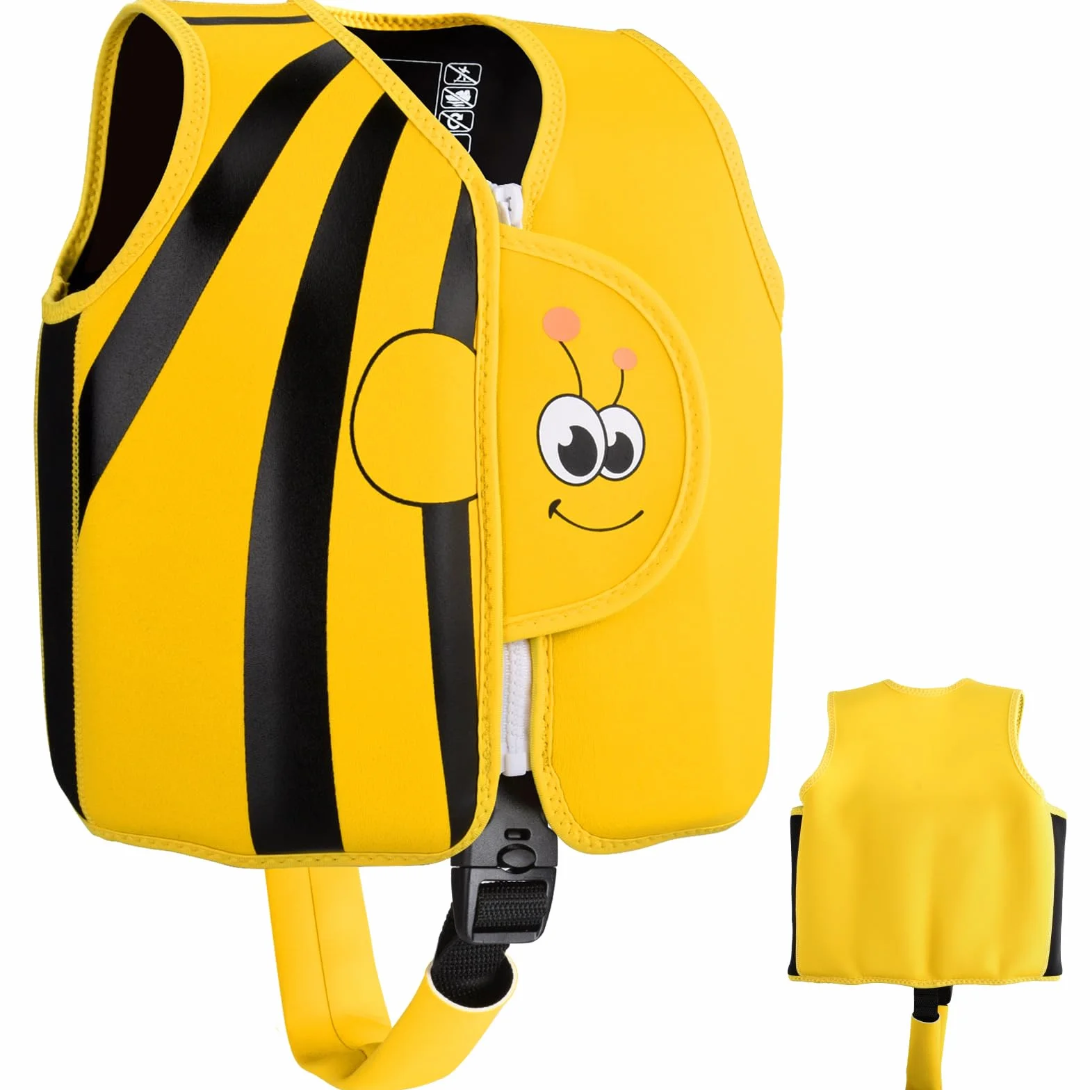 Fuqiduo Pomoc pływacka i treningowa z neoprenu i EPE - z regulowanym pasem krocznym dla dziewczynek/chłopców, sporty wodne (M/3-6yrs/19-30kg)